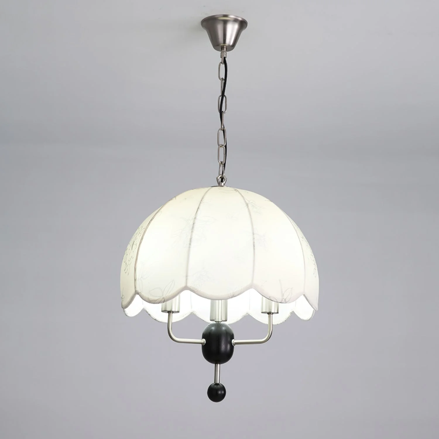 Ervaren Vintage Bloom Fabric Wood Pendant Lamp - Image 13