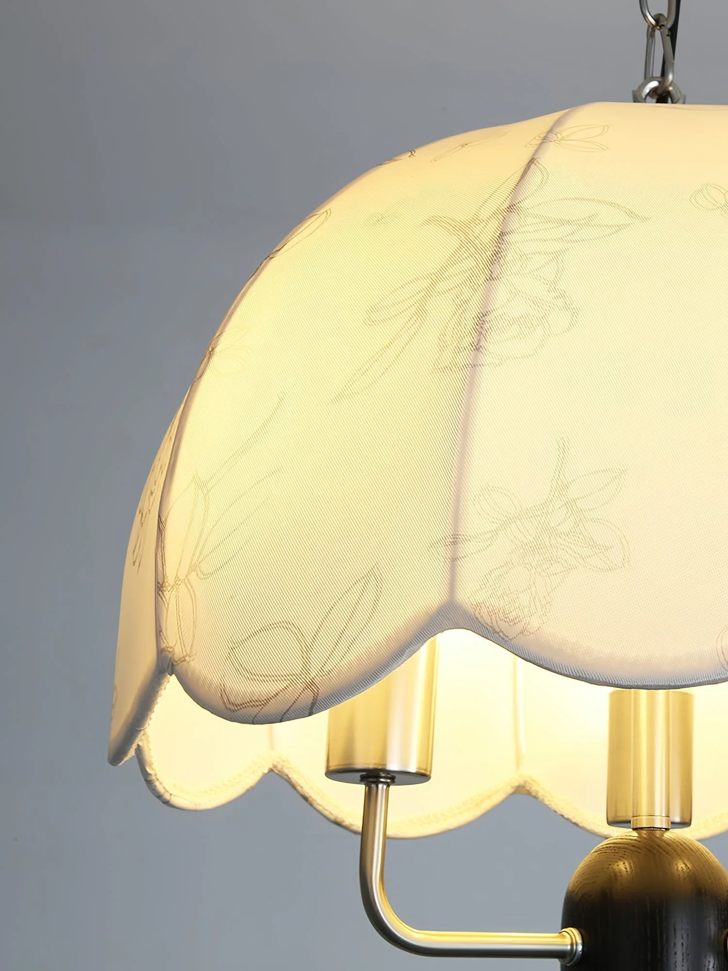 Ervaren Vintage Bloom Fabric Wood Pendant Lamp - Image 14