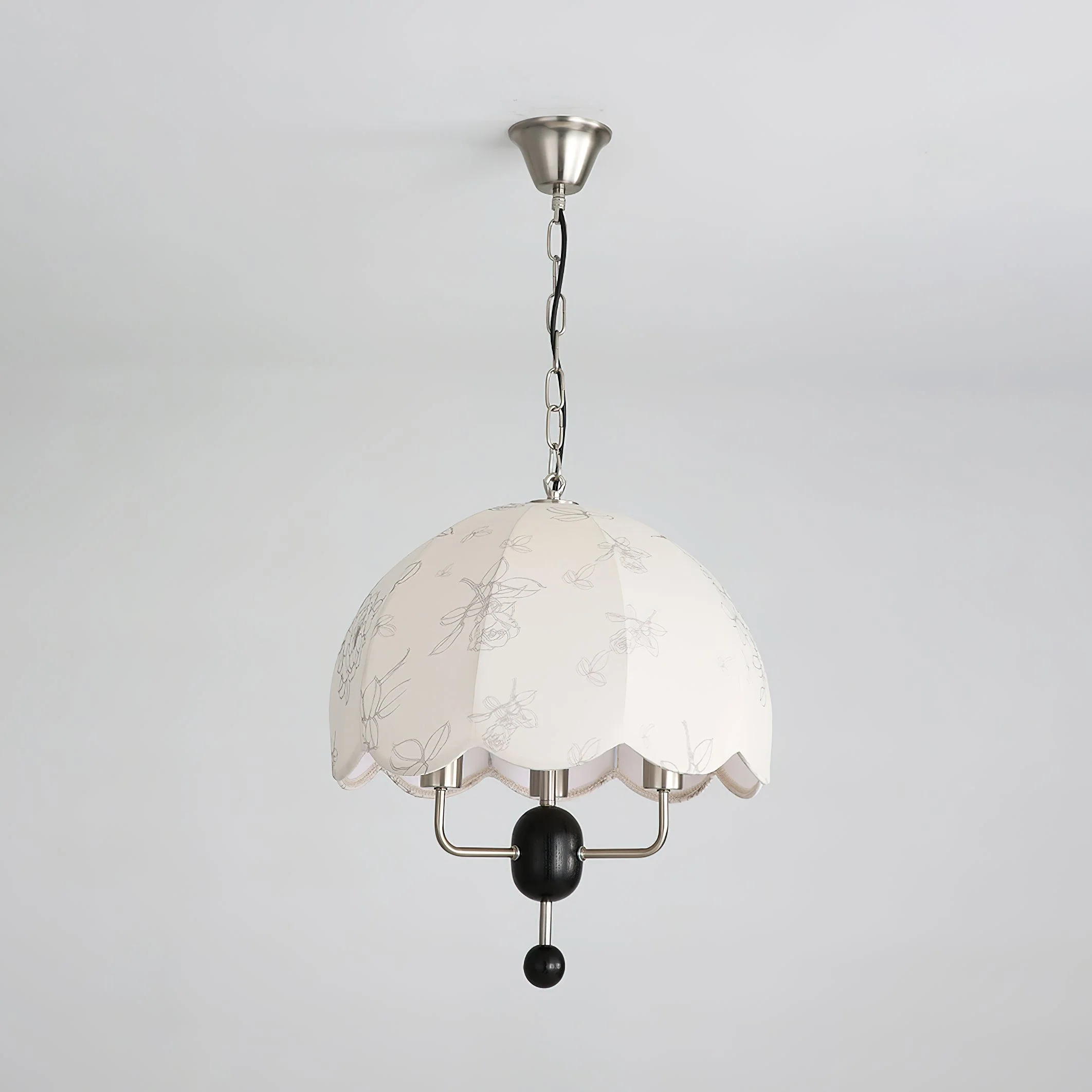 Ervaren Vintage Bloom Fabric Wood Pendant Lamp - Image 16