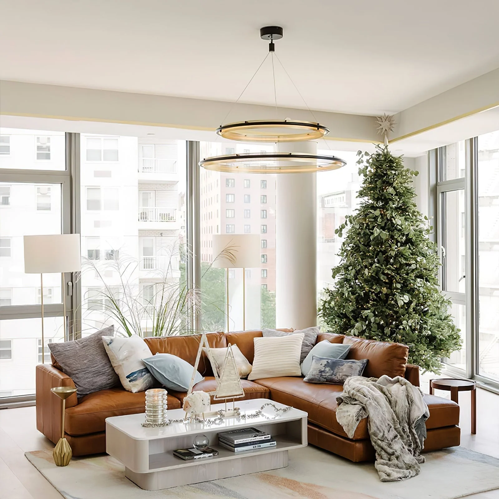 Erveliel Modern Minimalist LED Round Chandelier - Image 45