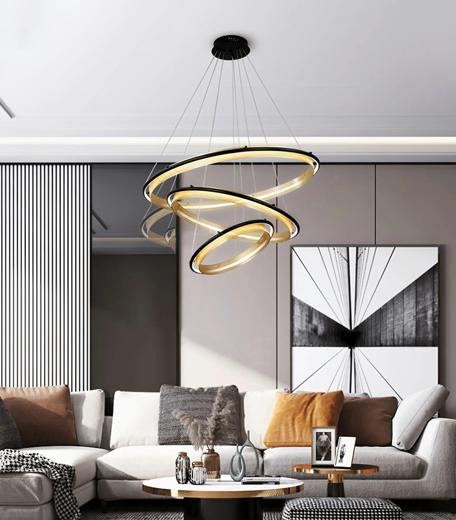 Erveliel Modern Minimalist LED Round Chandelier - Image 73