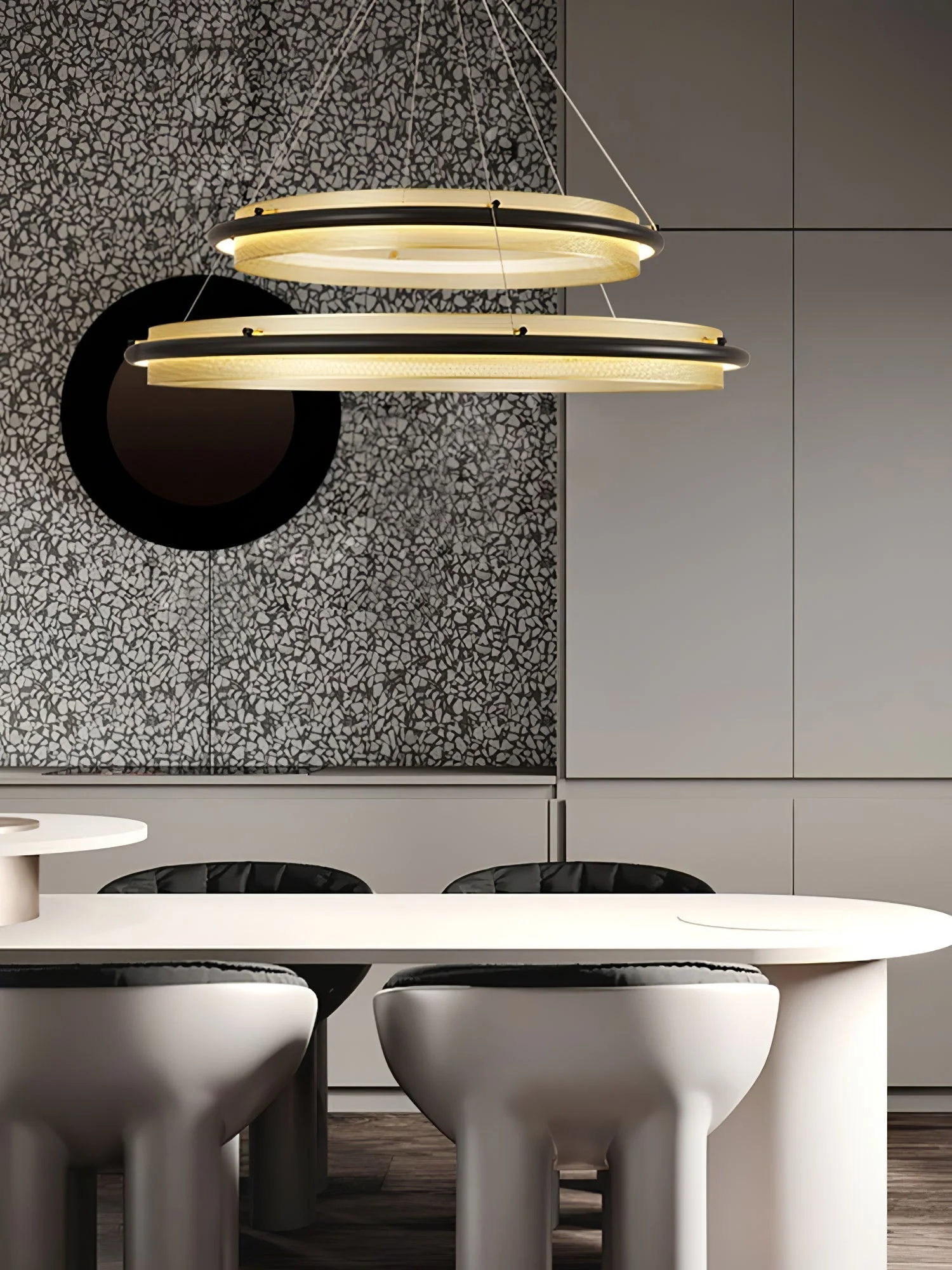 Erveliel Modern Minimalist LED Round Chandelier - Image 76