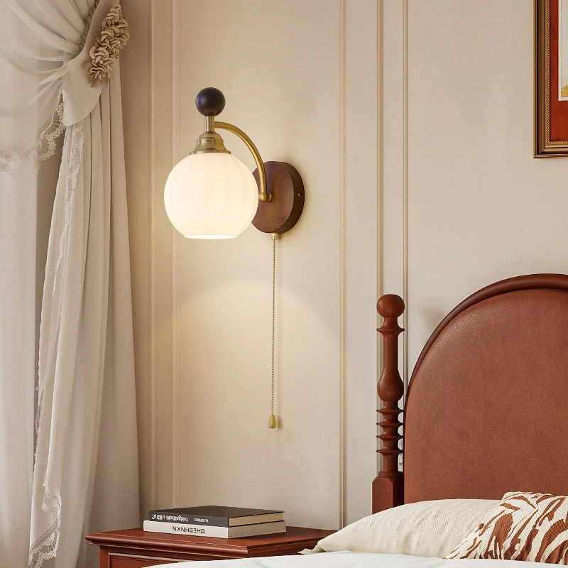 Eshae Premium Nordic Art Fabric Wood Wall Lamp - Image 16