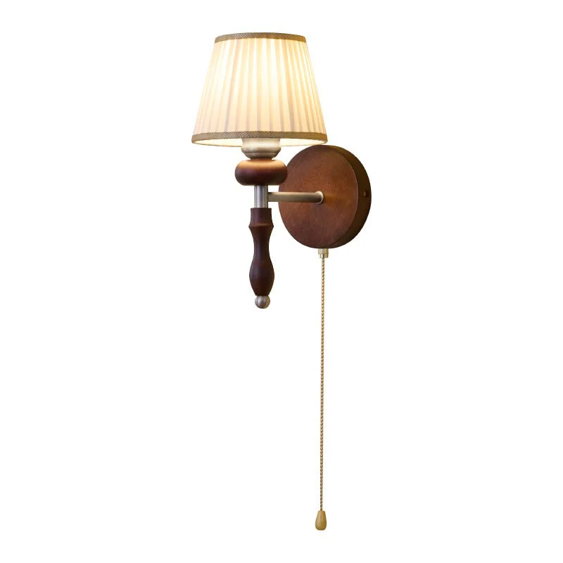 Eshae Premium Nordic Art Fabric Wood Wall Lamp - Image 44