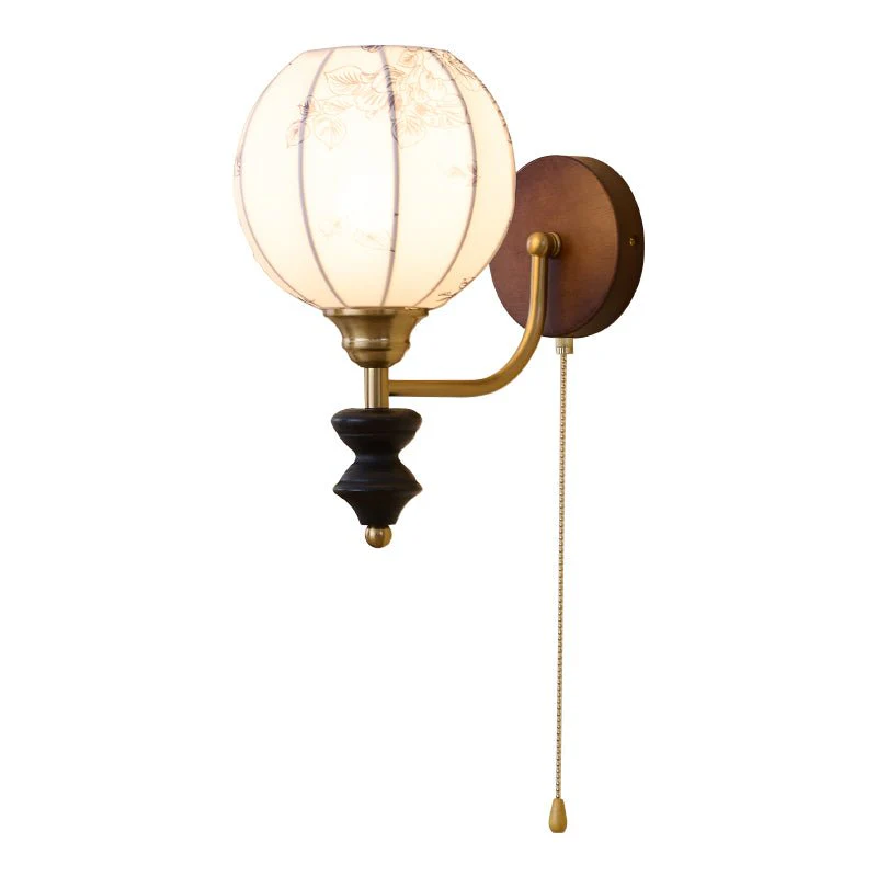 Eshae Premium Nordic Art Fabric Wood Wall Lamp - Image 46