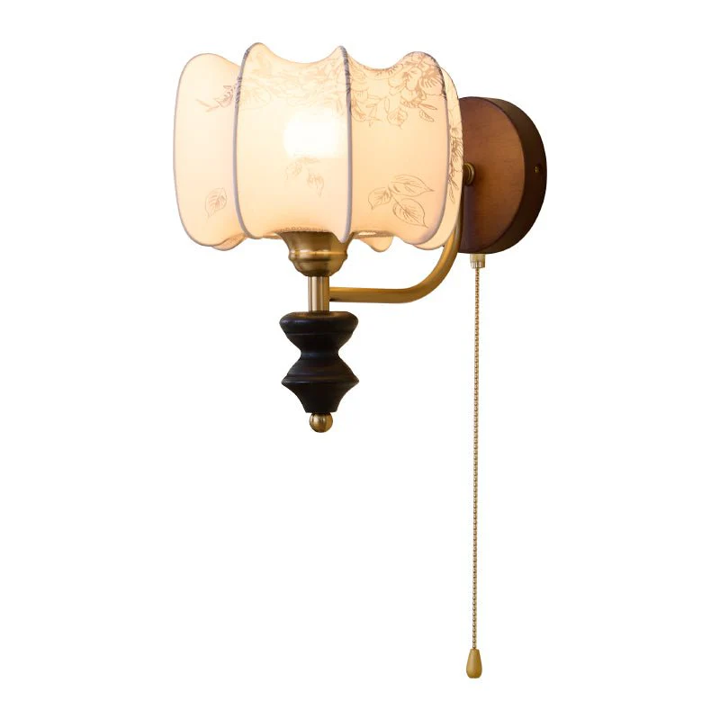 Eshae Premium Nordic Art Fabric Wood Wall Lamp - Image 47