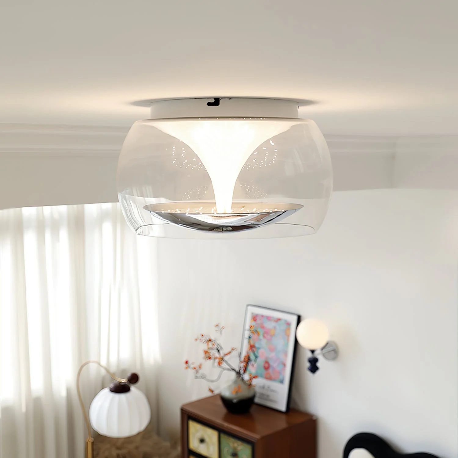 Eshair Nordic Art Pendulum Glass Ceiling Light - Image 19