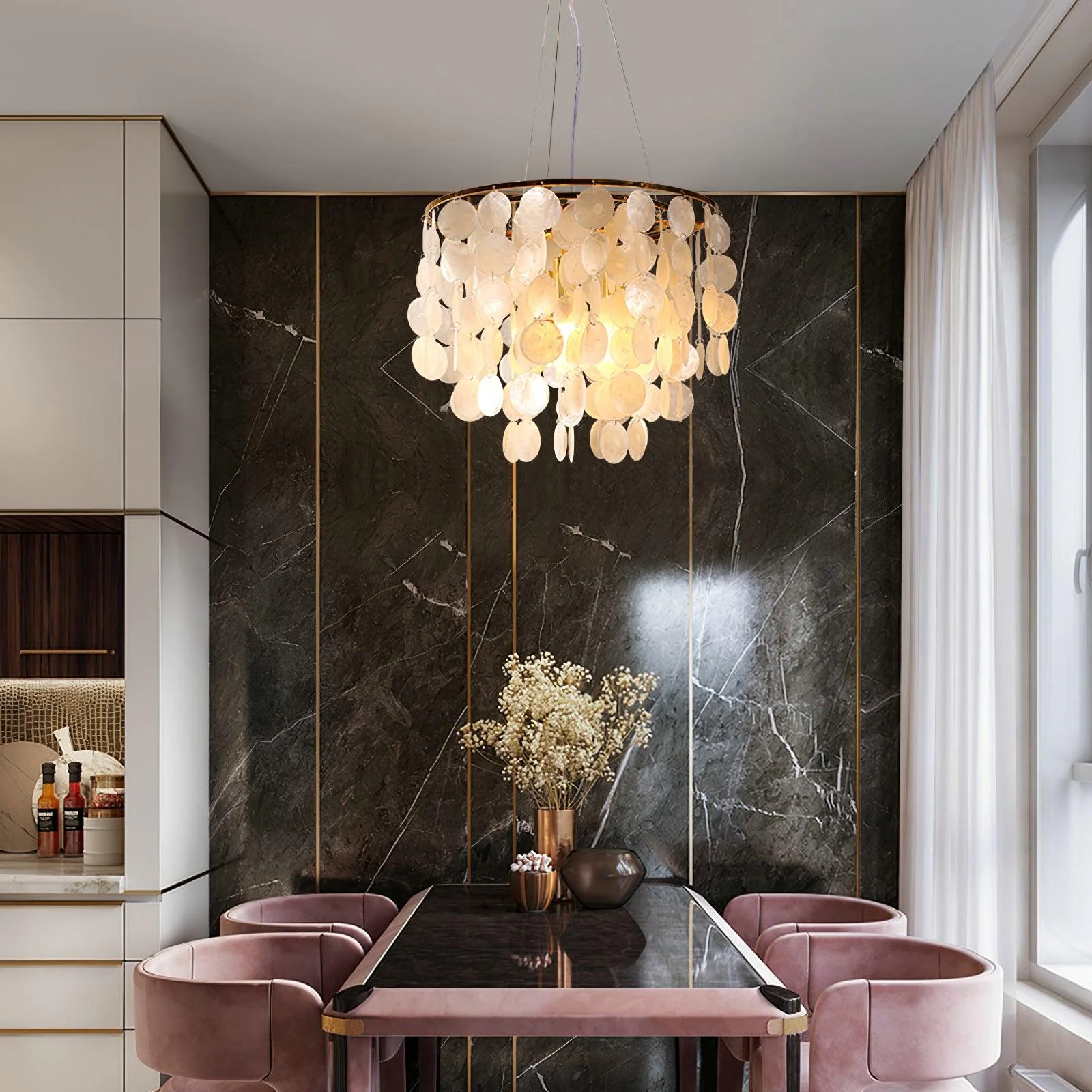 Esileth Postmodern Luxury Shell Wind Chime Chandelier - Image 33