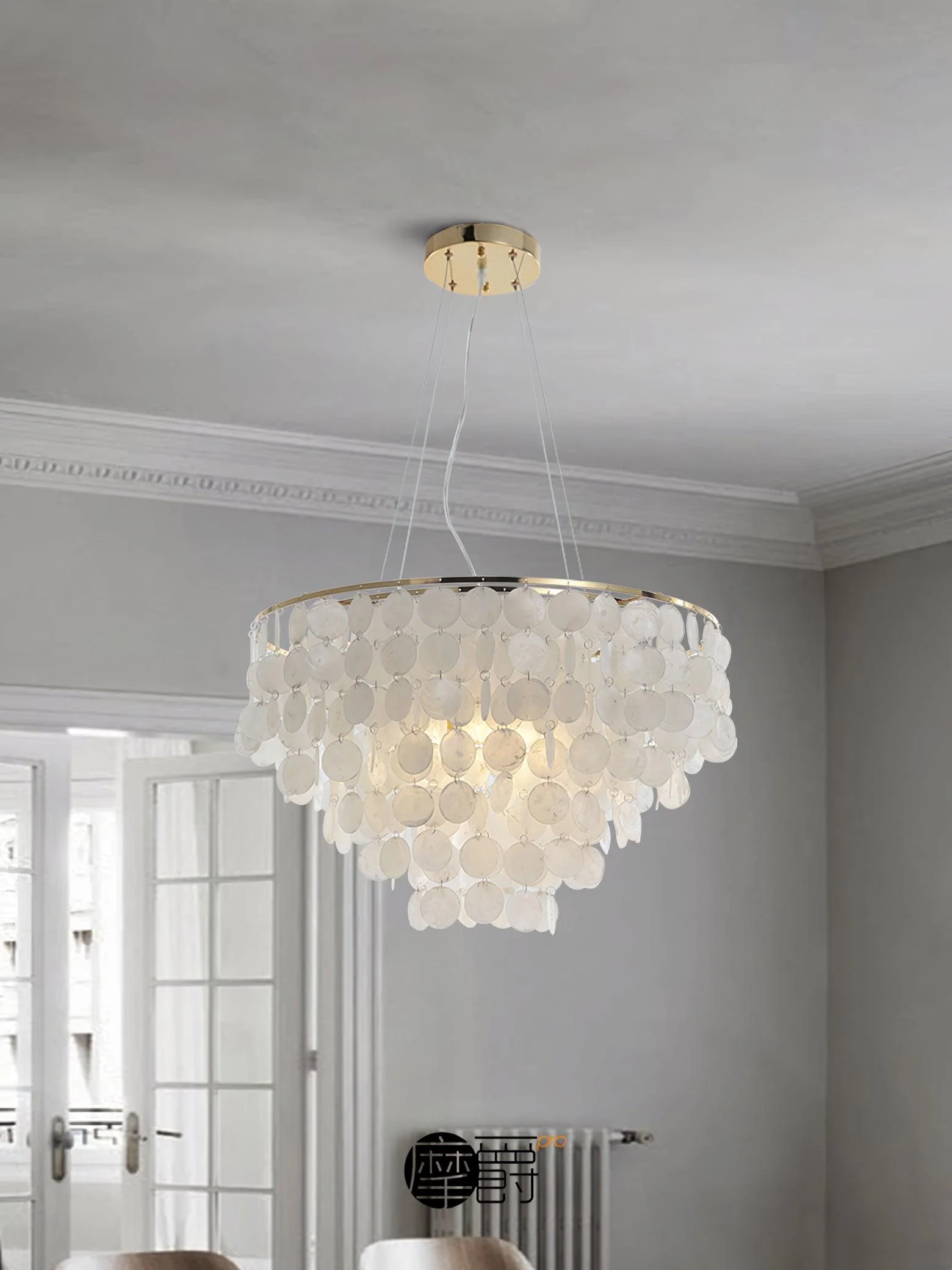 Esileth Postmodern Luxury Shell Wind Chime Chandelier - Image 38