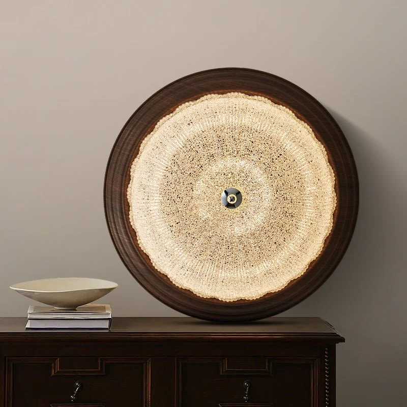 Esorila Premium Elegance Walnut Glass Ceiling Light - Image 10