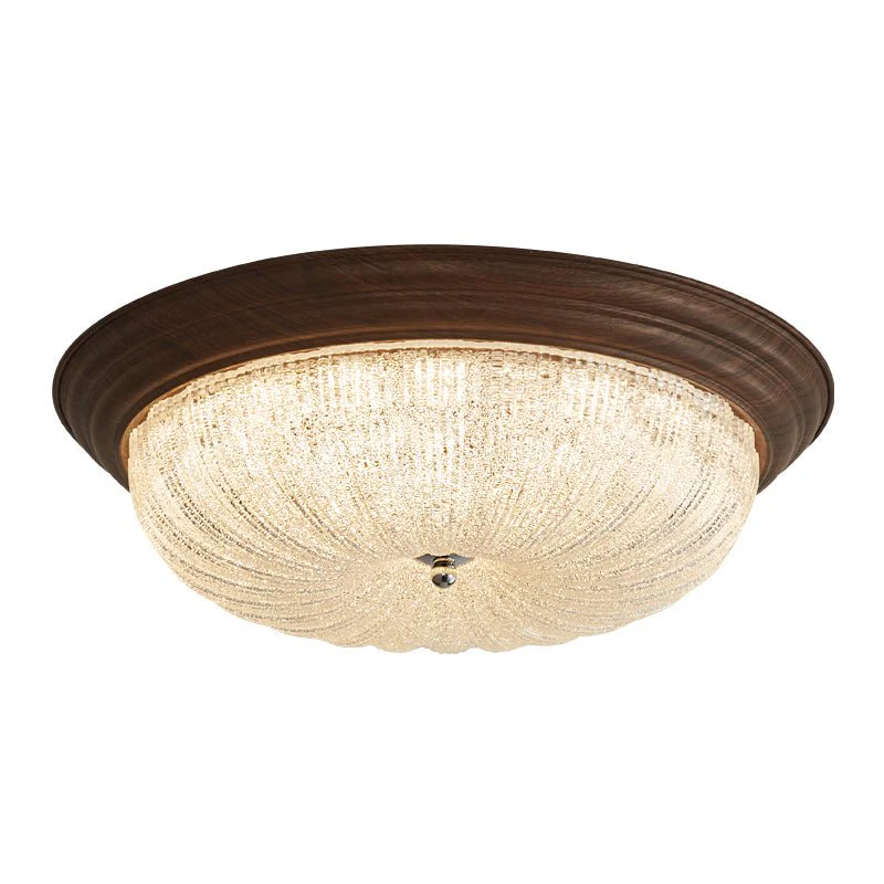 Esorila Premium Elegance Walnut Glass Ceiling Light - Image 12