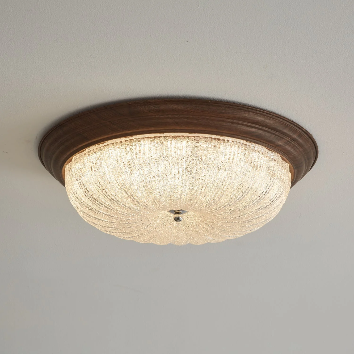 Esorila Premium Elegance Walnut Glass Ceiling Light - Image 18