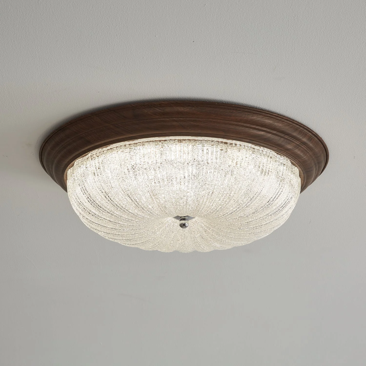 Esorila Premium Elegance Walnut Glass Ceiling Light - Image 19