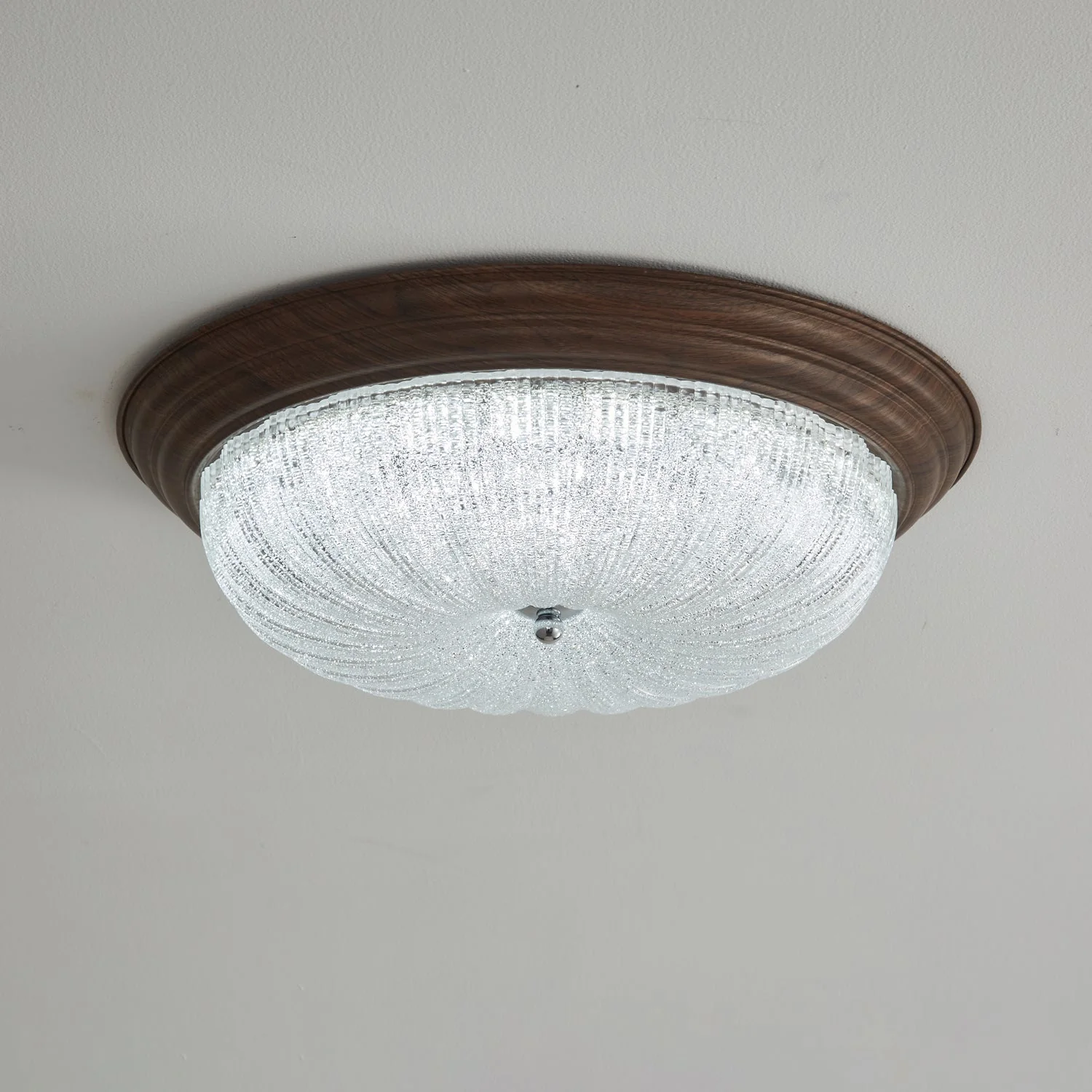 Esorila Premium Elegance Walnut Glass Ceiling Light - Image 20