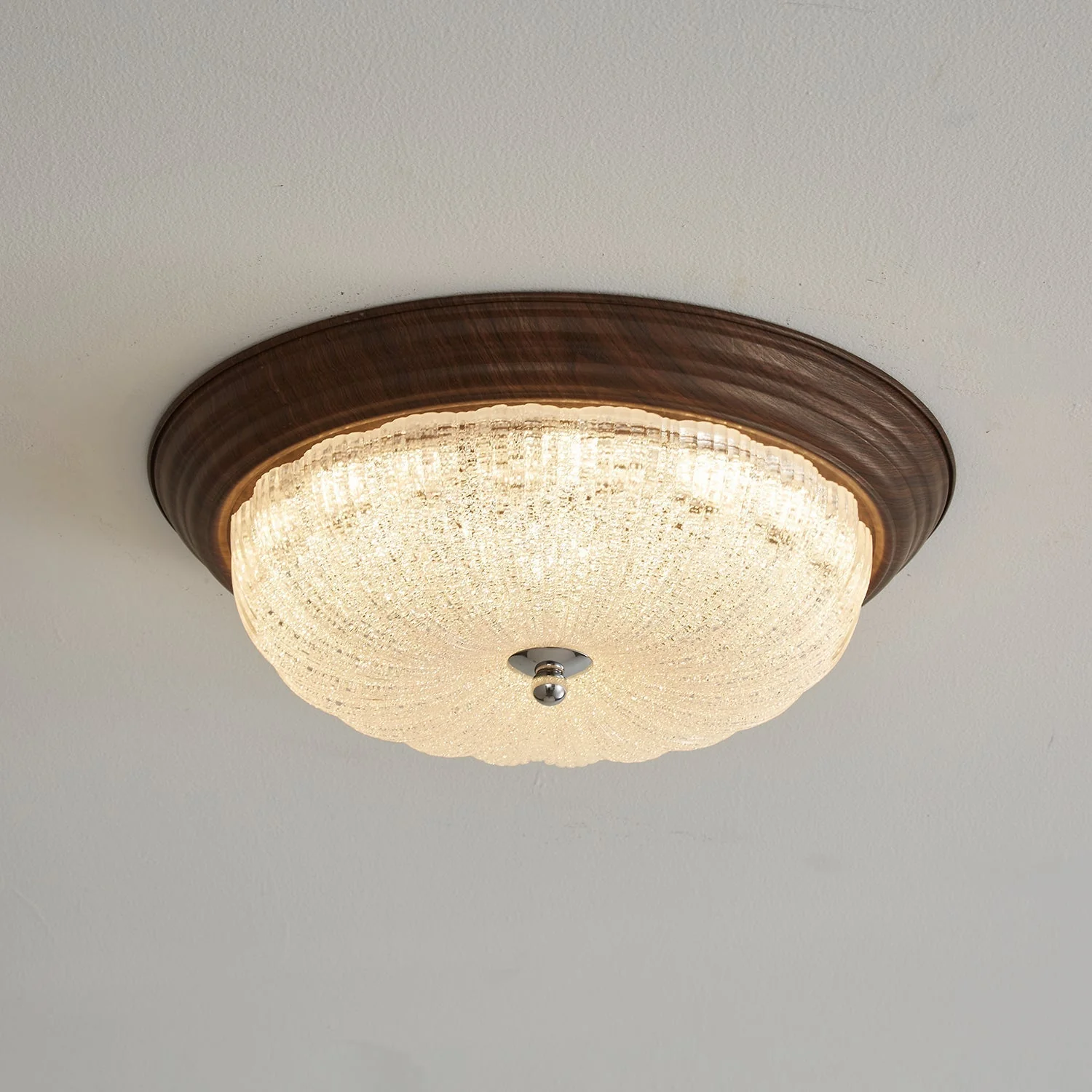 Esorila Premium Elegance Walnut Glass Ceiling Light - Image 22
