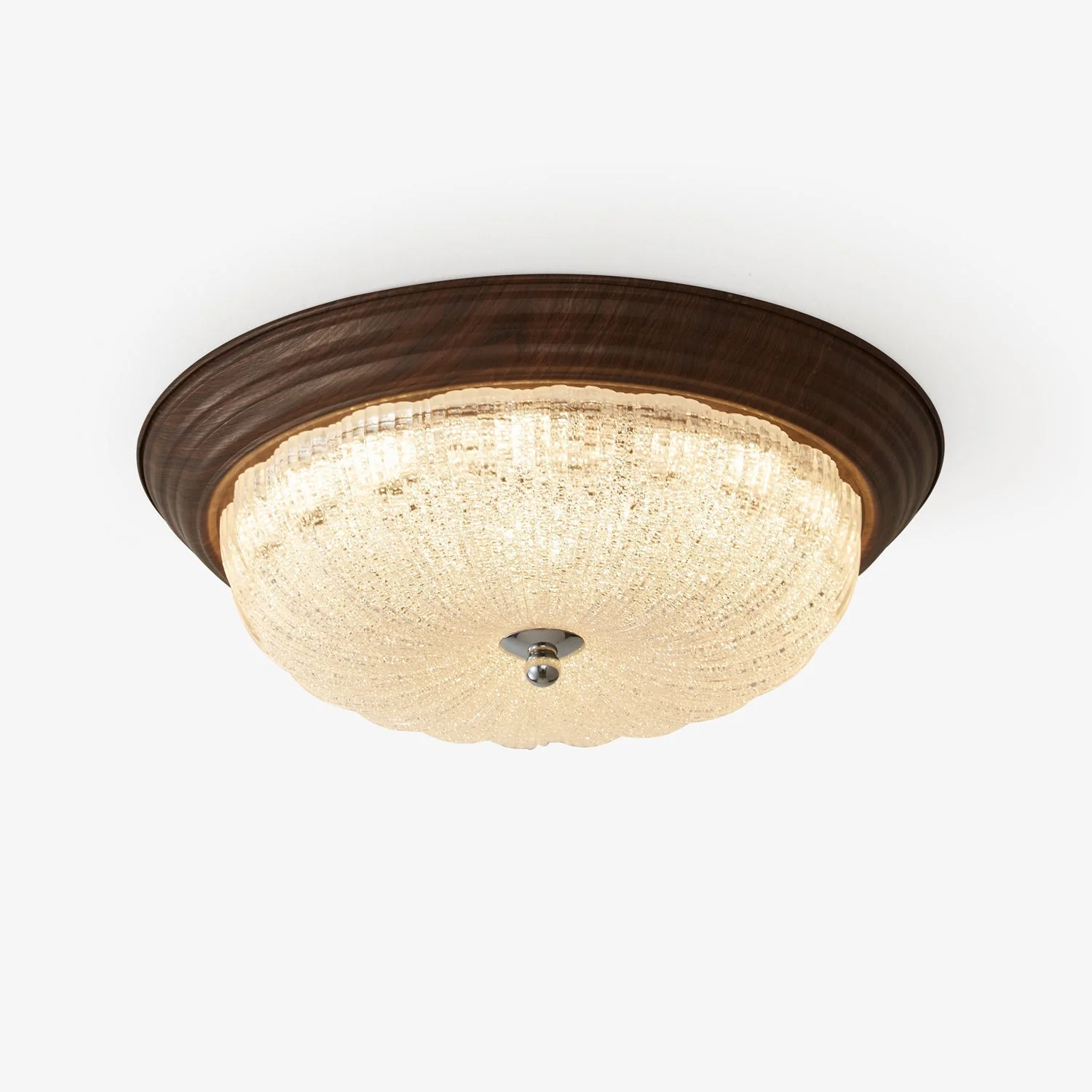 Esorila Premium Elegance Walnut Glass Ceiling Light - Image 5