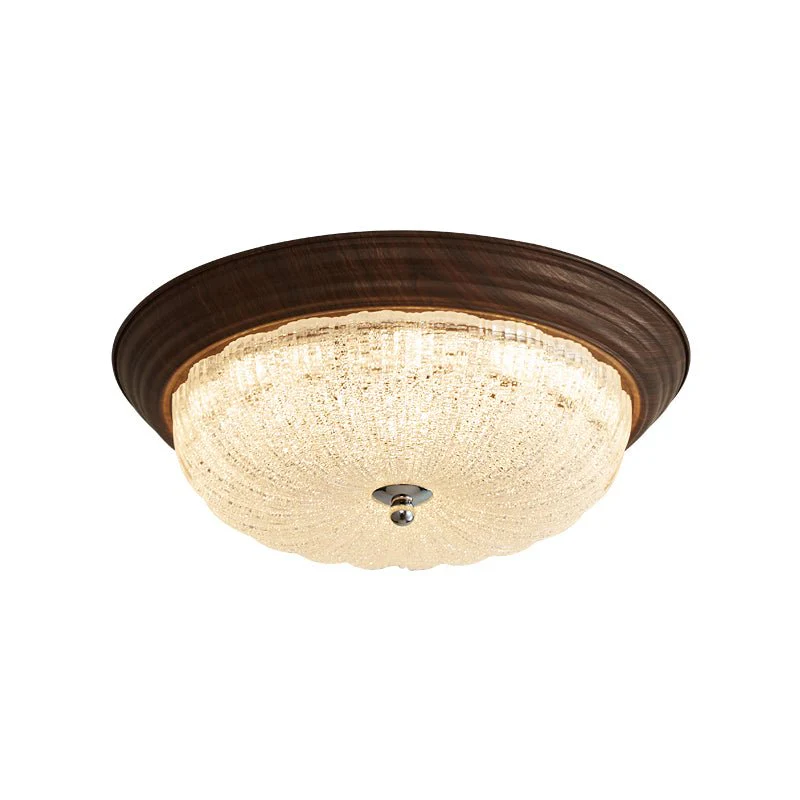 Esorila Premium Elegance Walnut Glass Ceiling Light - Image 7