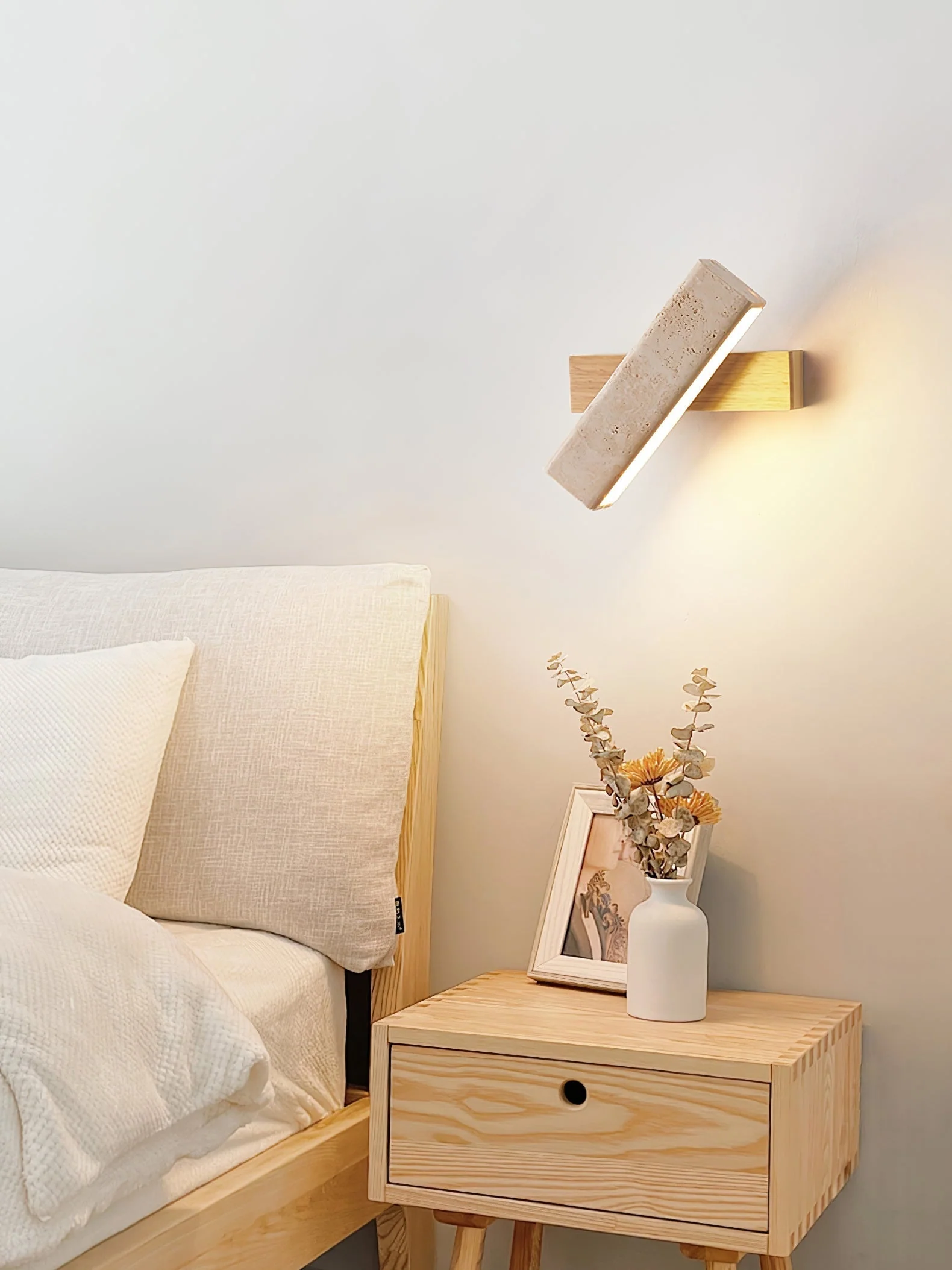 Esorora Rectangular Travertine Wall Light - Image 11
