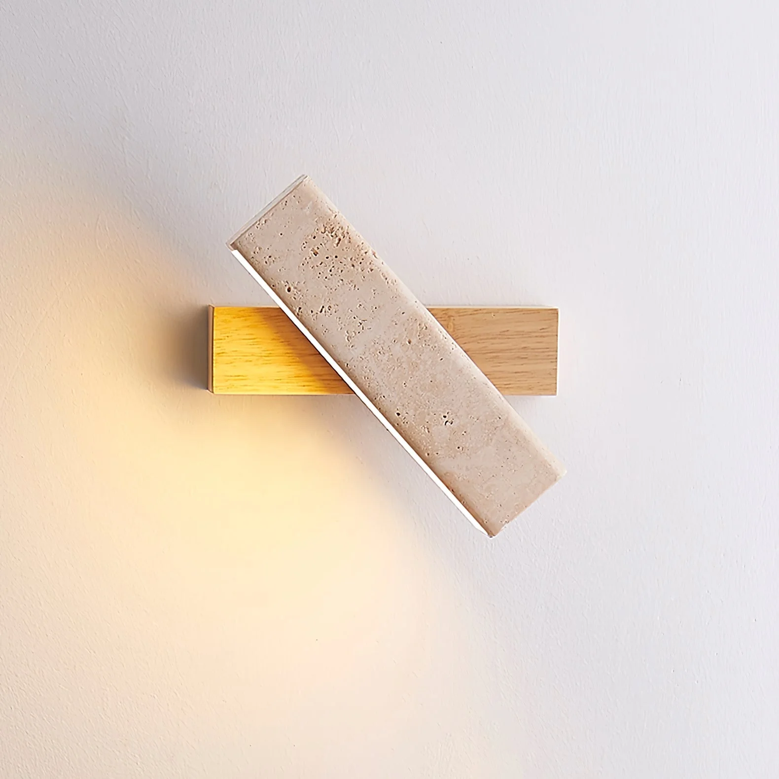 Esorora Rectangular Travertine Wall Light - Image 4