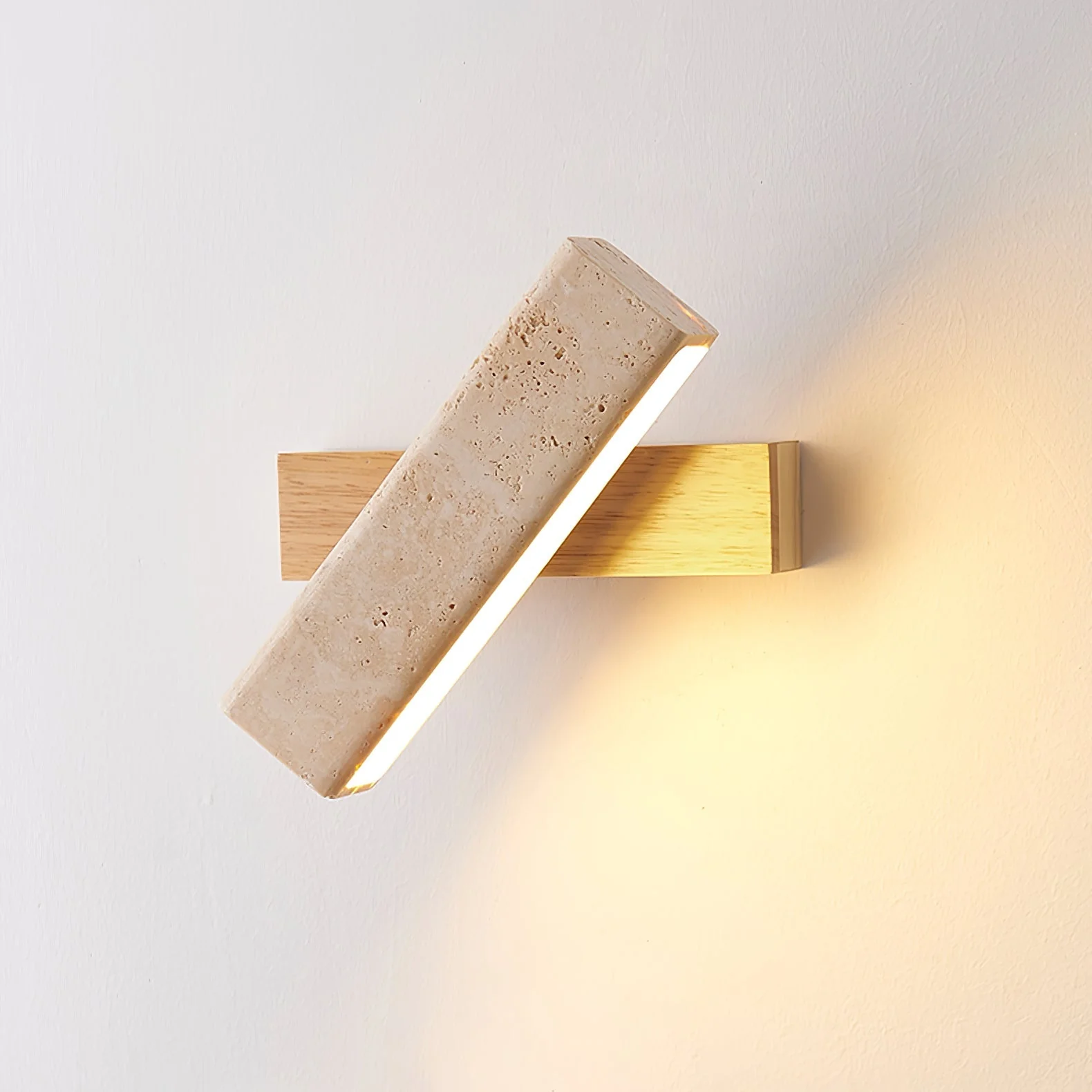Esorora Rectangular Travertine Wall Light - Image 5