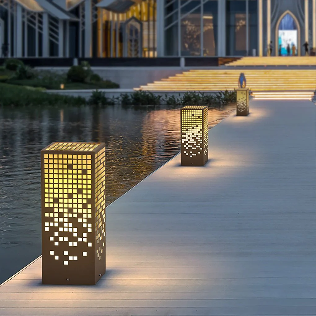 Estelle Unique Elegant Bollard Stainless Steel Outdoor Lights - Image 8