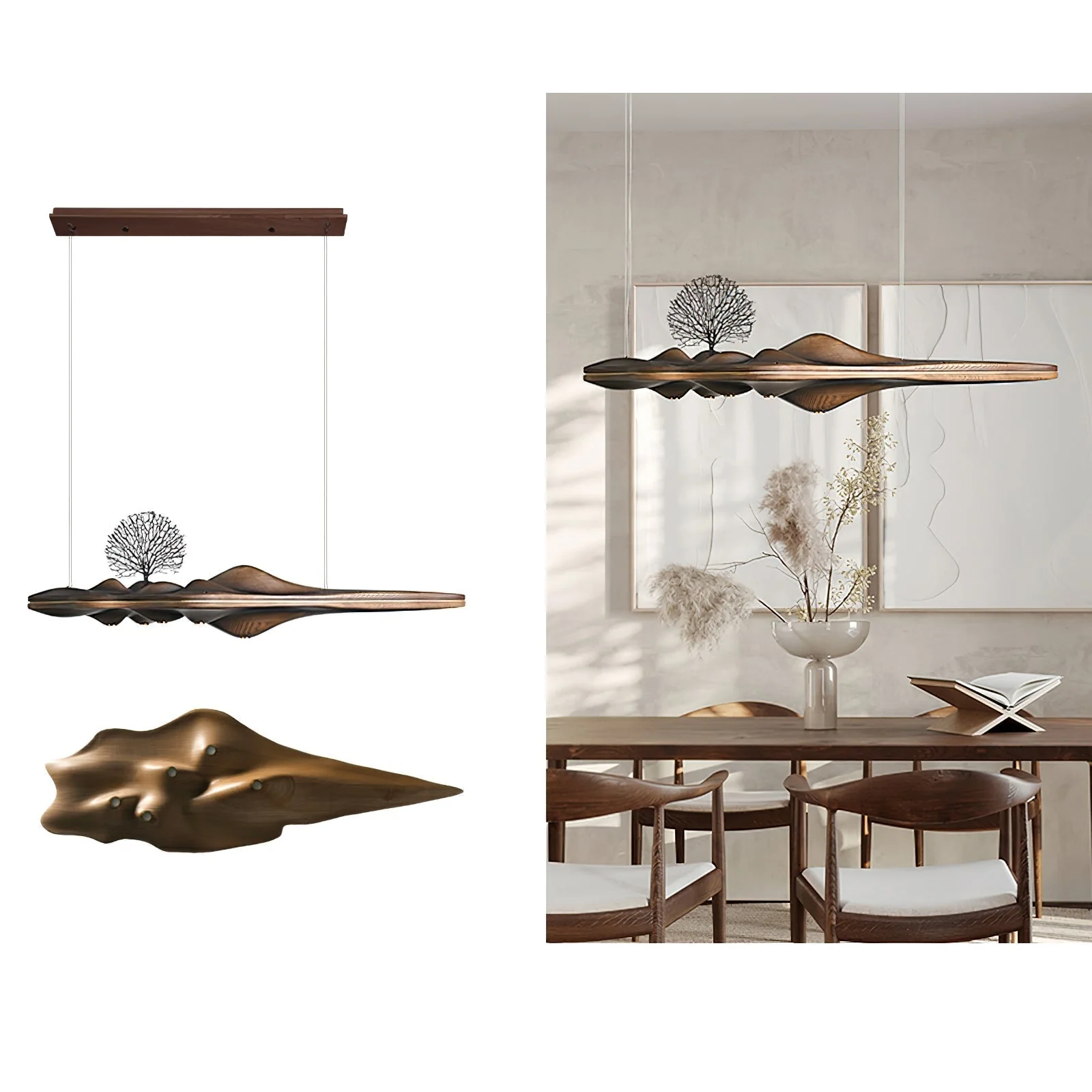 Etalyra Premium Elegance Wood Pendant Lamp - Image 15