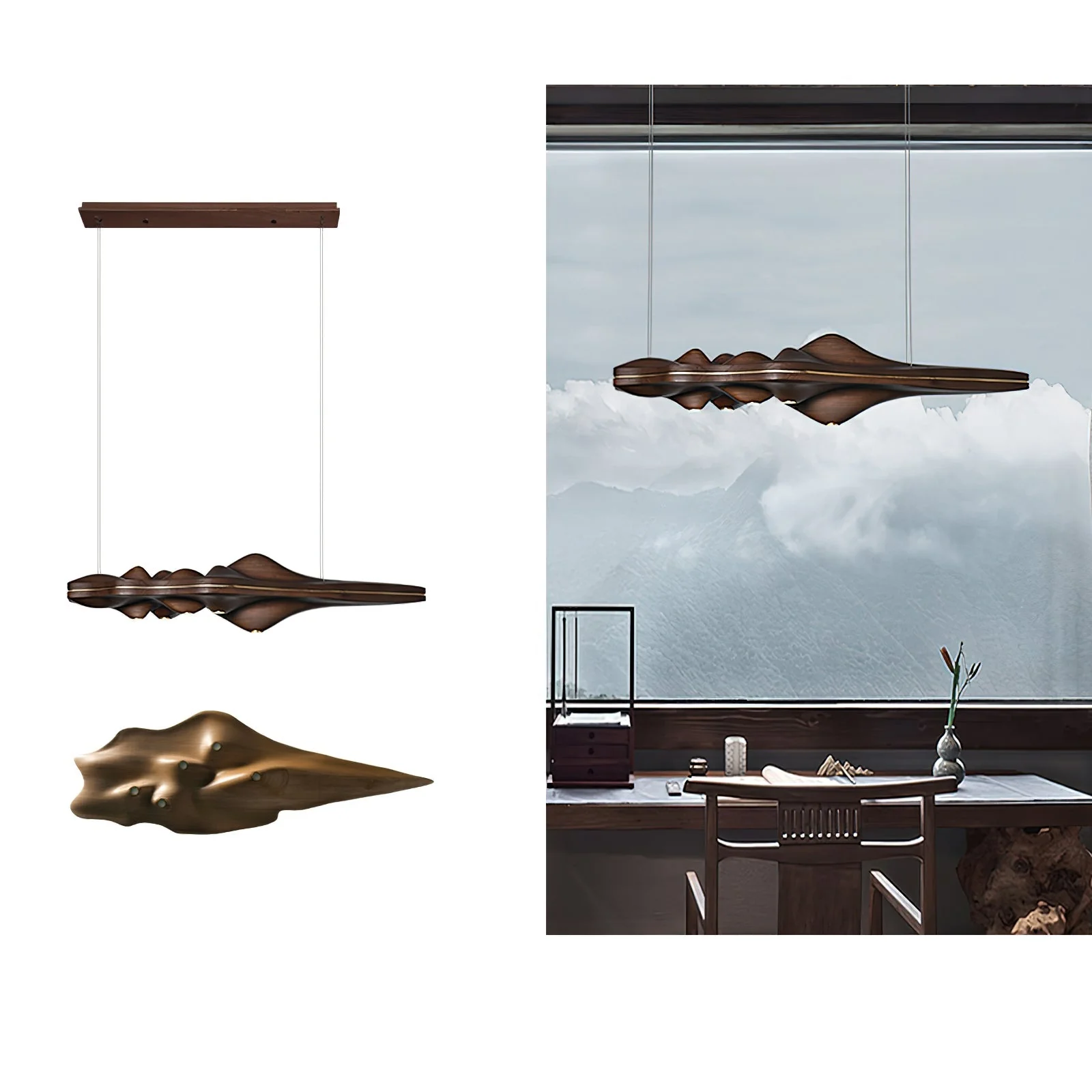 Etalyra Premium Elegance Wood Pendant Lamp - Image 25