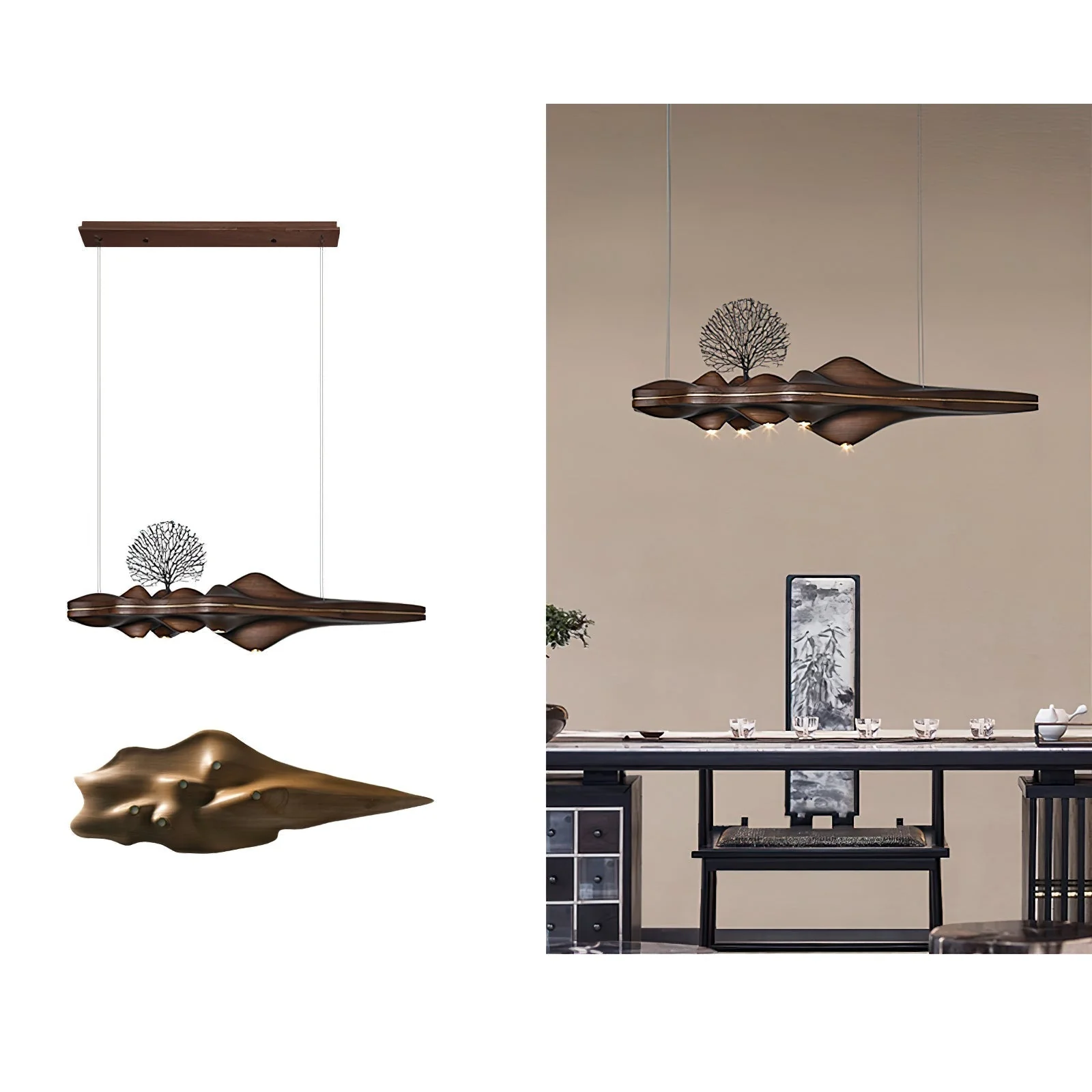 Etalyra Premium Elegance Wood Pendant Lamp - Image 26