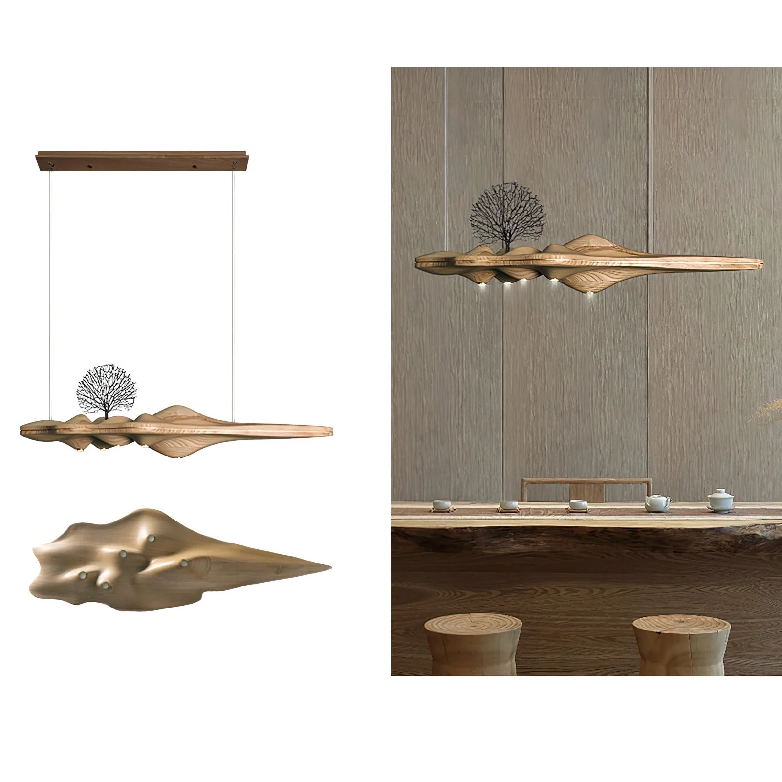 Etalyra Premium Elegance Wood Pendant Lamp - Image 8