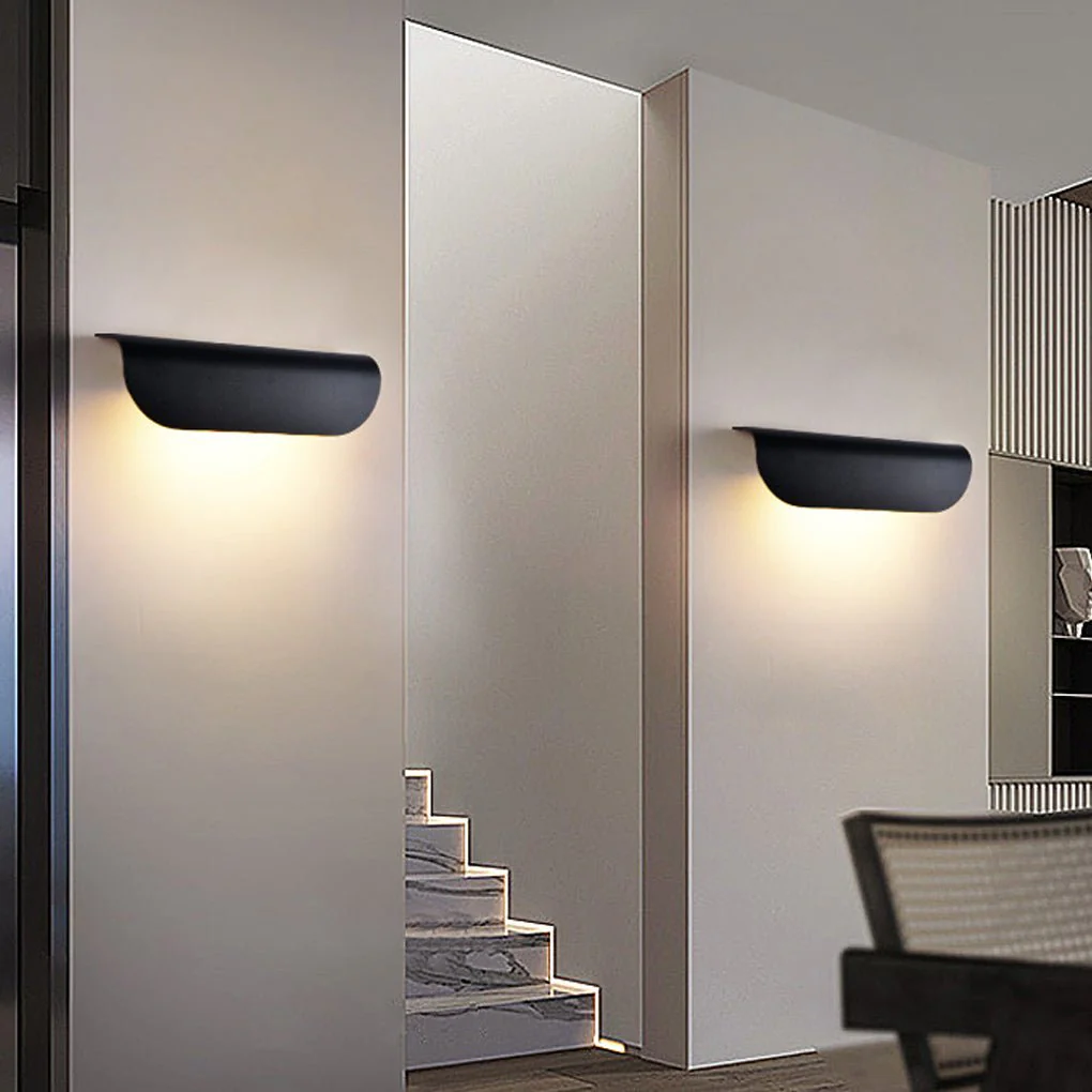 Ethana Minimalist Arc Outdoor Wall Lamp - Image 9