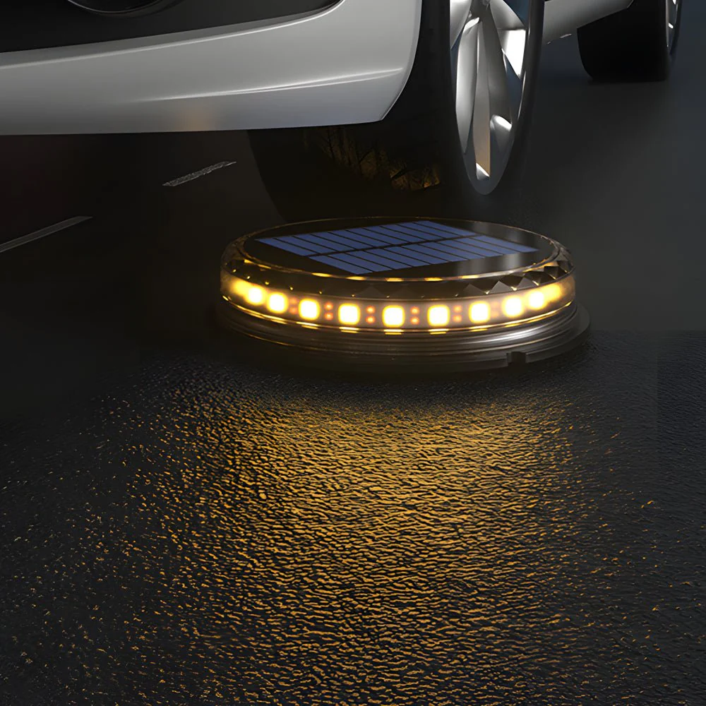 Eudoray Solar-Powered LED Disc Plastic Outdoor Pathway Lighting - Image 2
