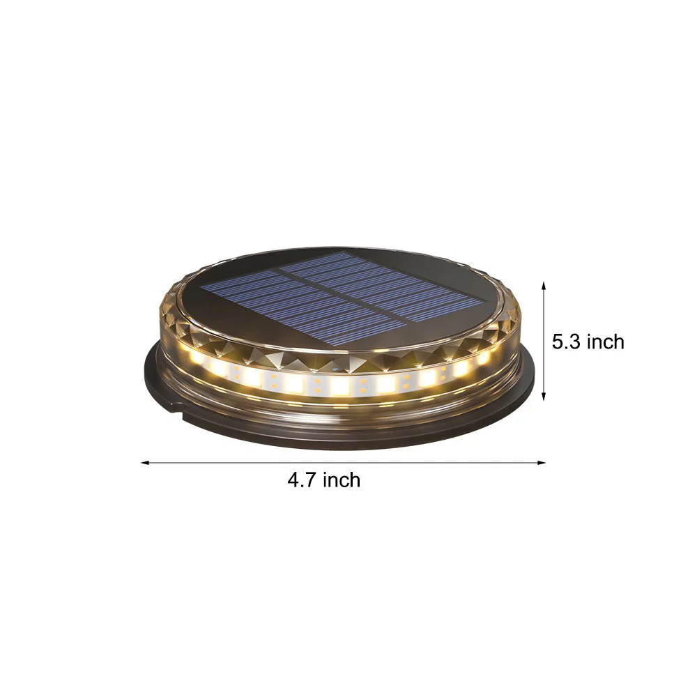 Eudoray Solar-Powered LED Disc Plastic Outdoor Pathway Lighting - Image 5