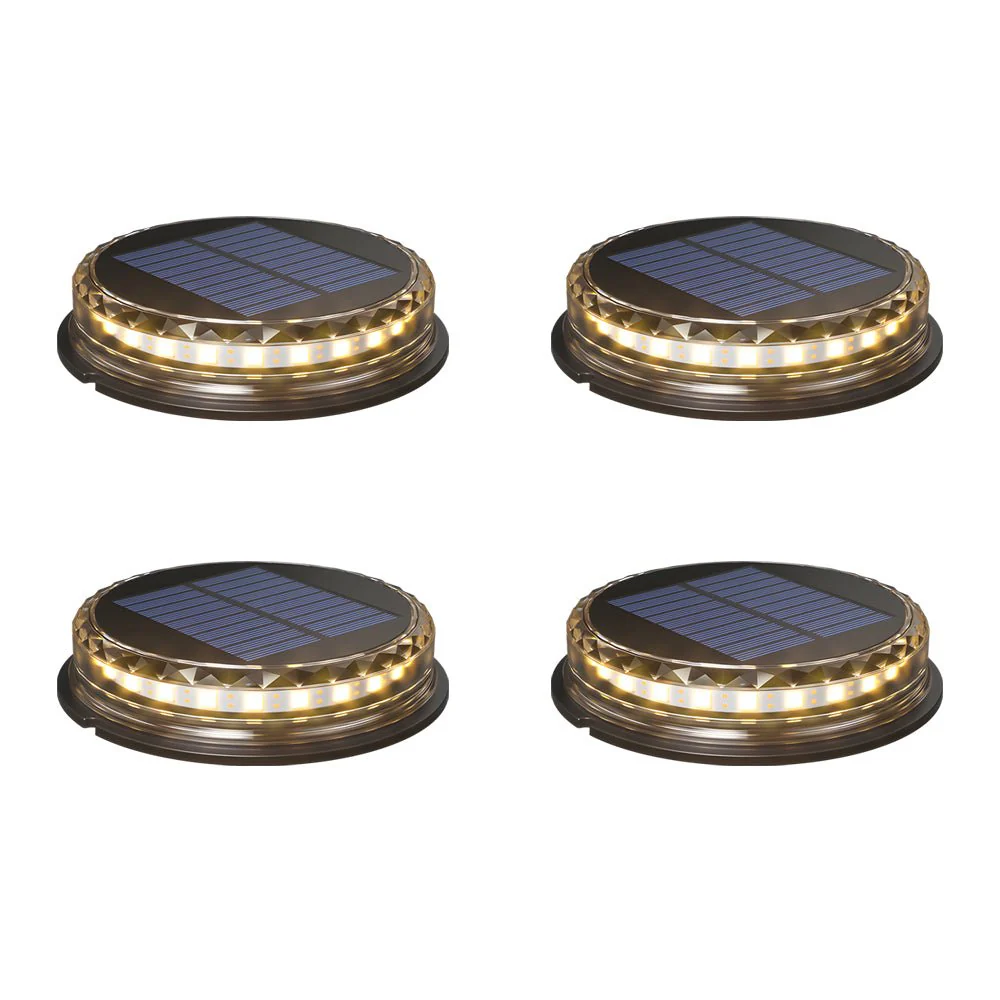 Eudoray Solar-Powered LED Disc Plastic Outdoor Pathway Lighting - Image 6