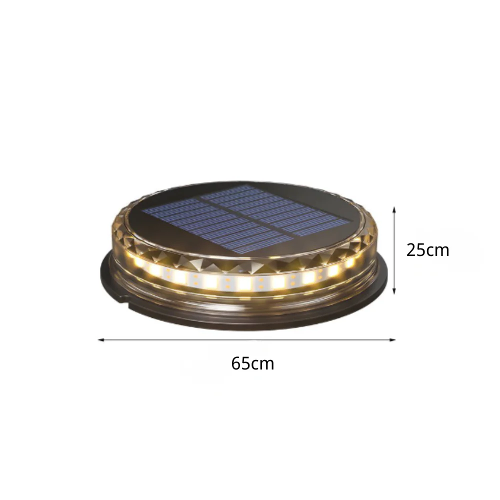 Eudoray Solar-Powered LED Disc Plastic Outdoor Pathway Lighting - Image 7