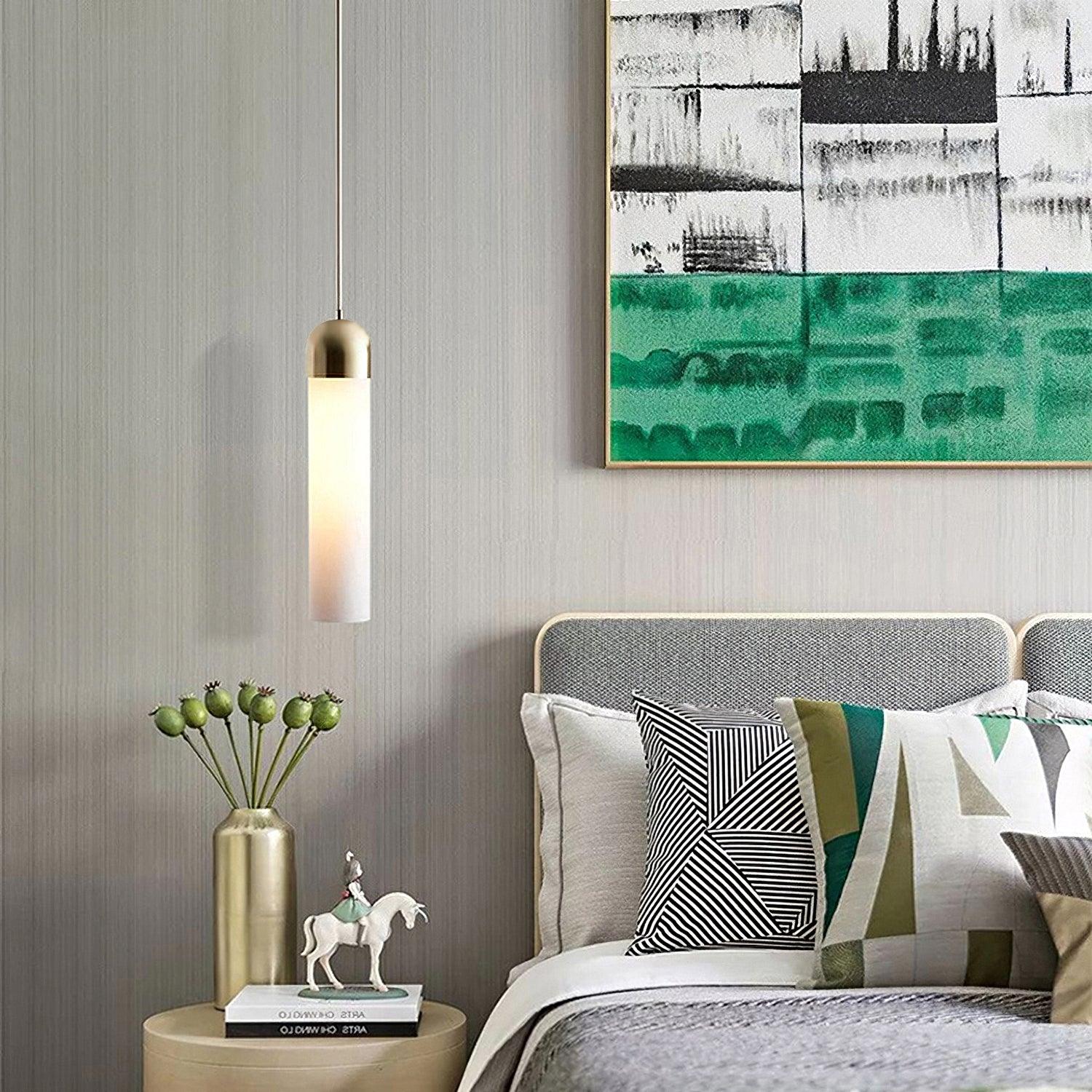 Eurcara Cylindrical Shape Glass Pendant Light - Image 15