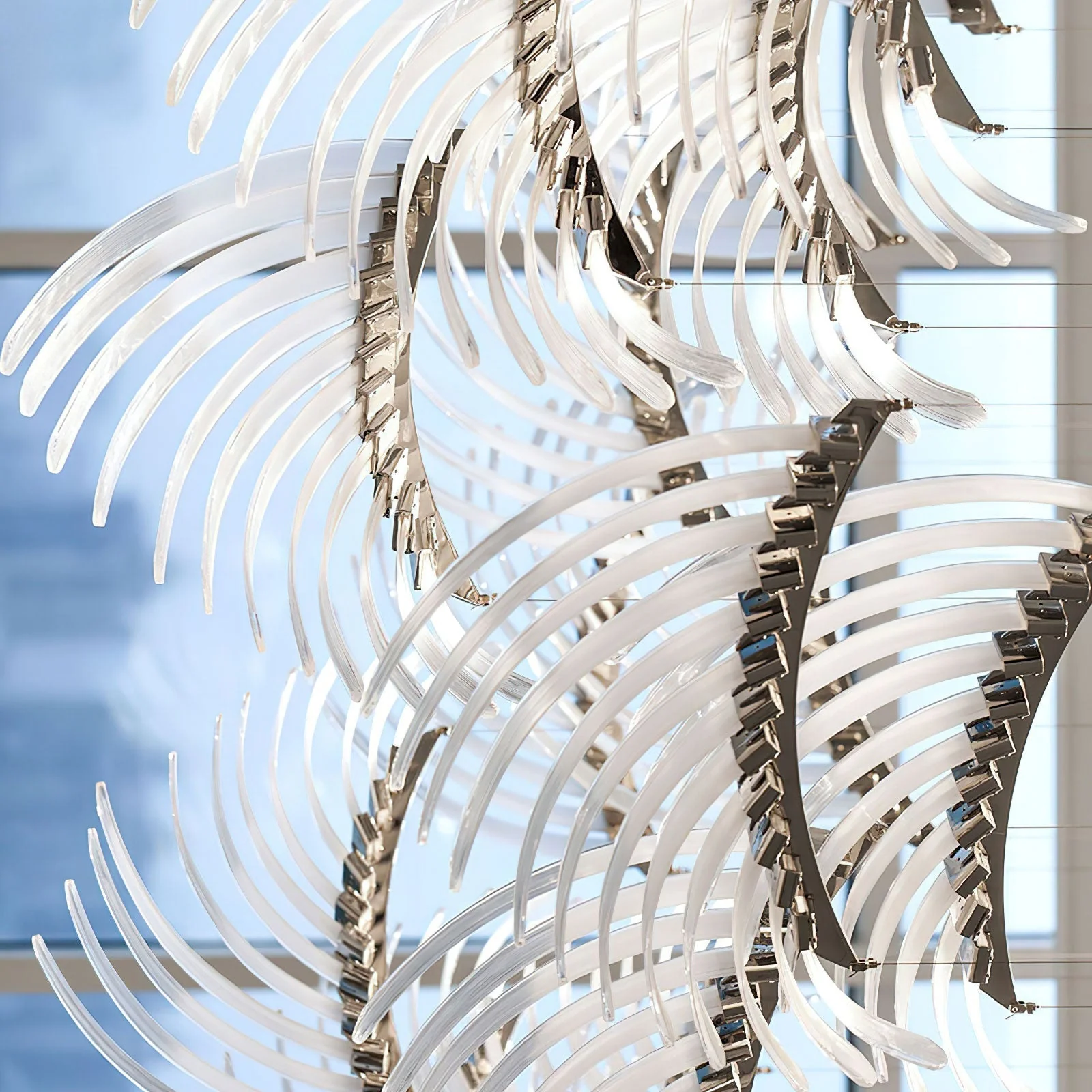 Eurrinia Glass Wing Cluster Chandelier - Image 16