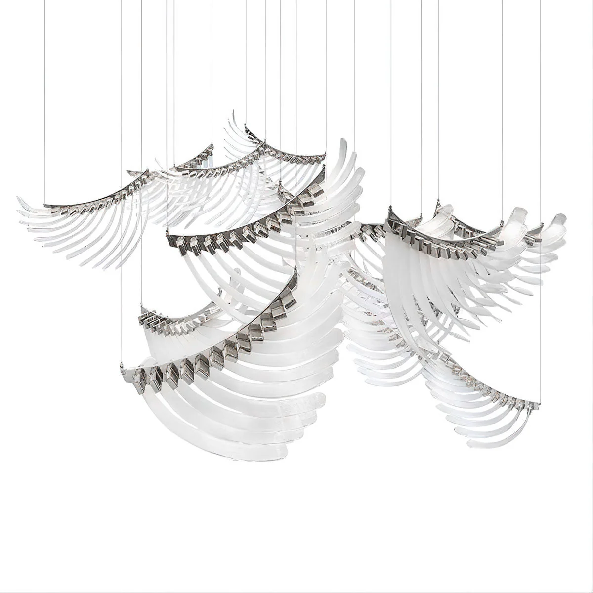 Eurrinia Glass Wing Cluster Chandelier - Image 2