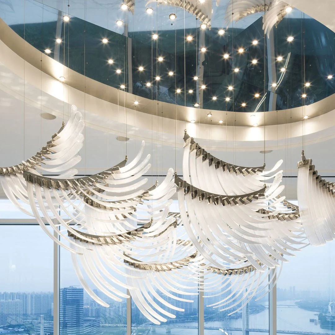Eurrinia Glass Wing Cluster Chandelier - Image 4