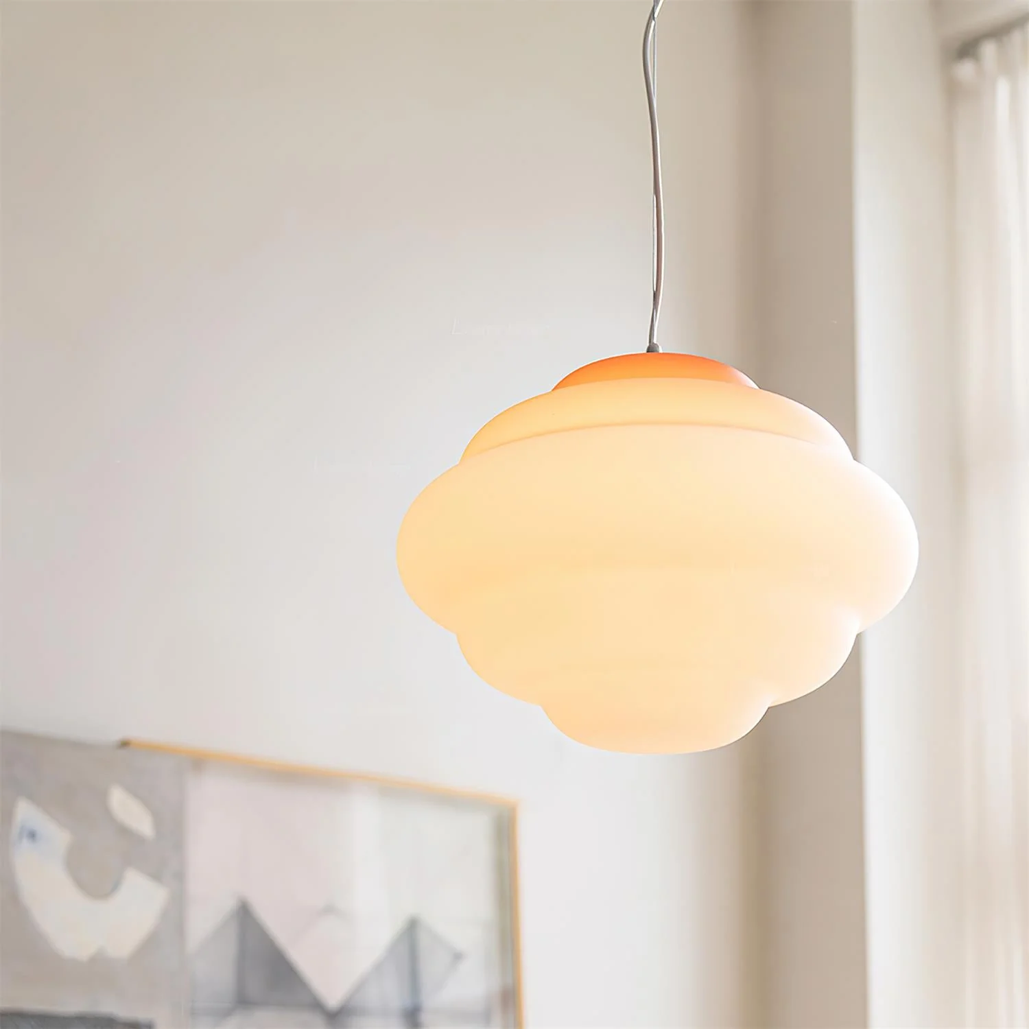 Eurvenara Premium Nordic Art Cloudy Glass Pendant Lamp - Image 10