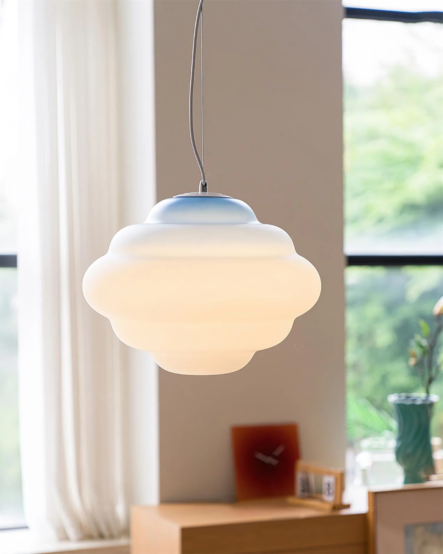 Eurvenara Premium Nordic Art Cloudy Glass Pendant Lamp - Image 11
