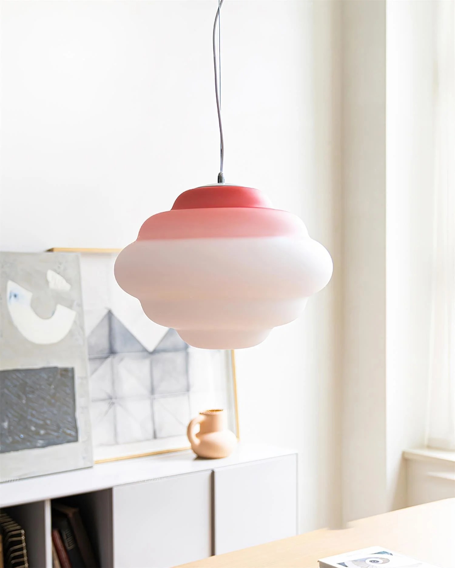 Eurvenara Premium Nordic Art Cloudy Glass Pendant Lamp - Image 13