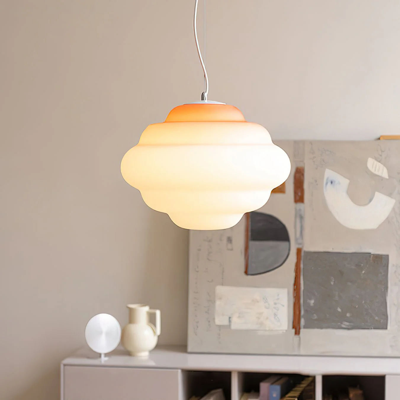 Eurvenara Premium Nordic Art Cloudy Glass Pendant Lamp - Image 16
