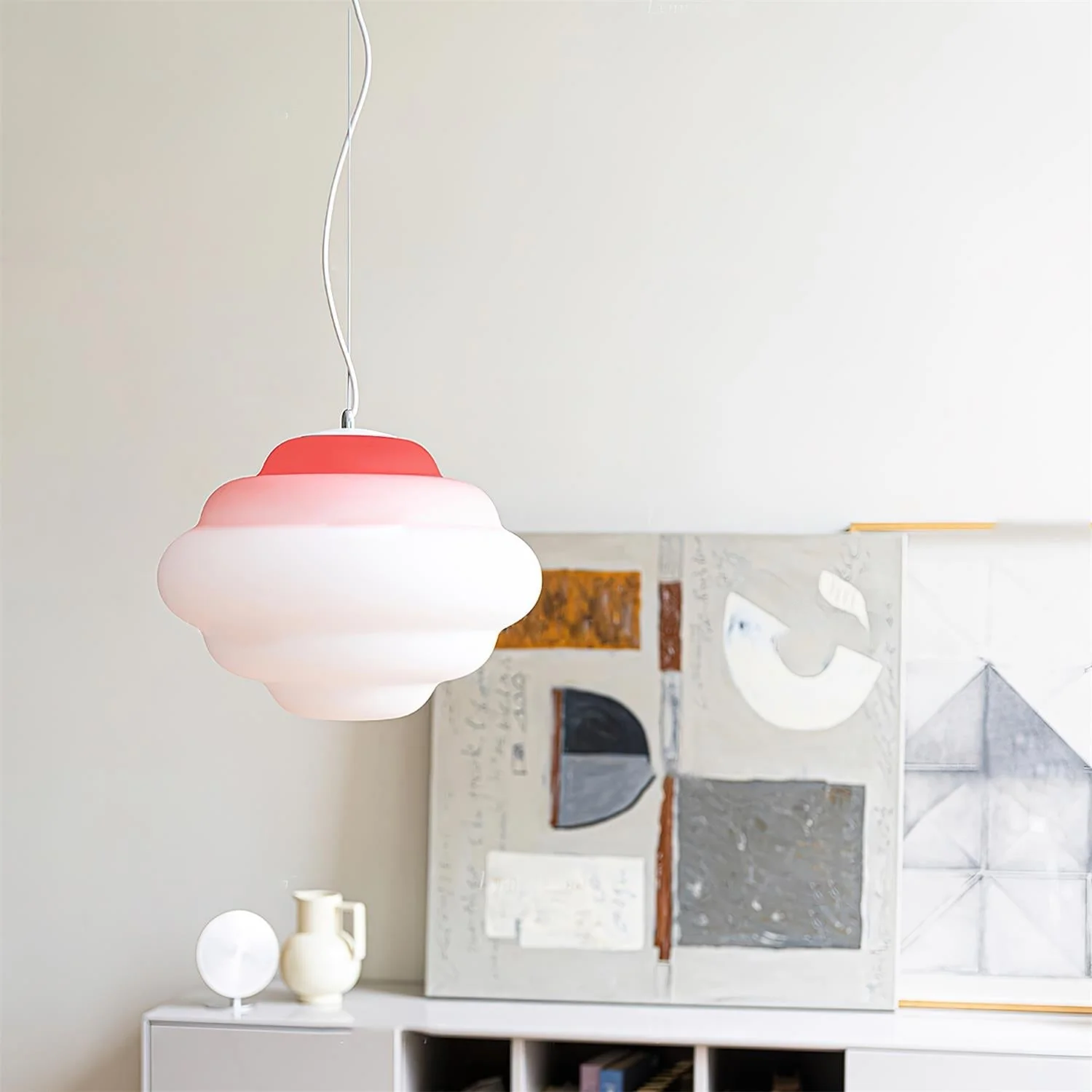 Eurvenara Premium Nordic Art Cloudy Glass Pendant Lamp - Image 17