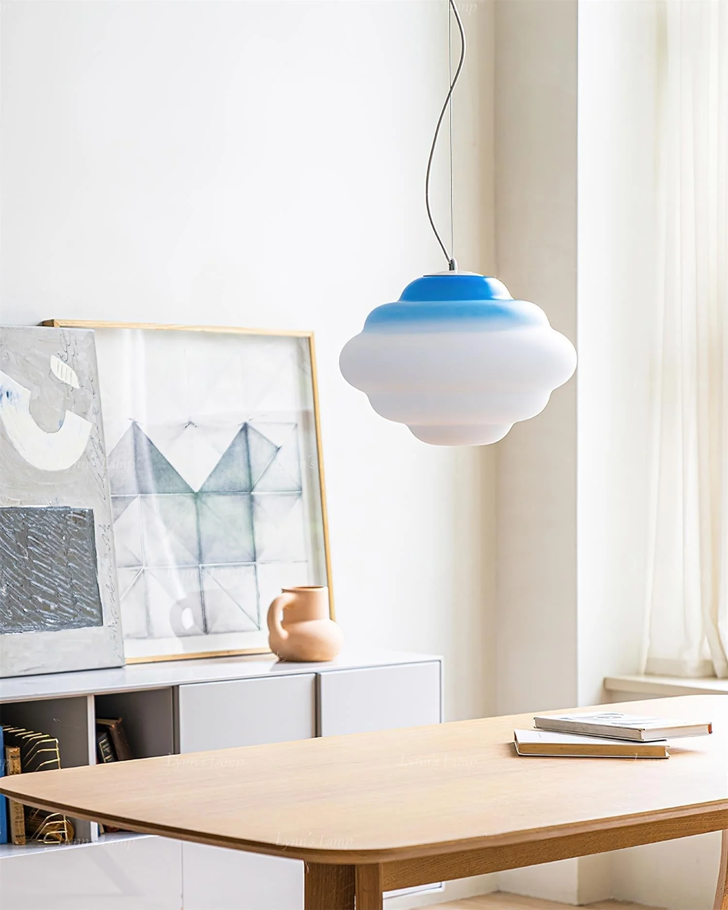 Eurvenara Premium Nordic Art Cloudy Glass Pendant Lamp - Image 18