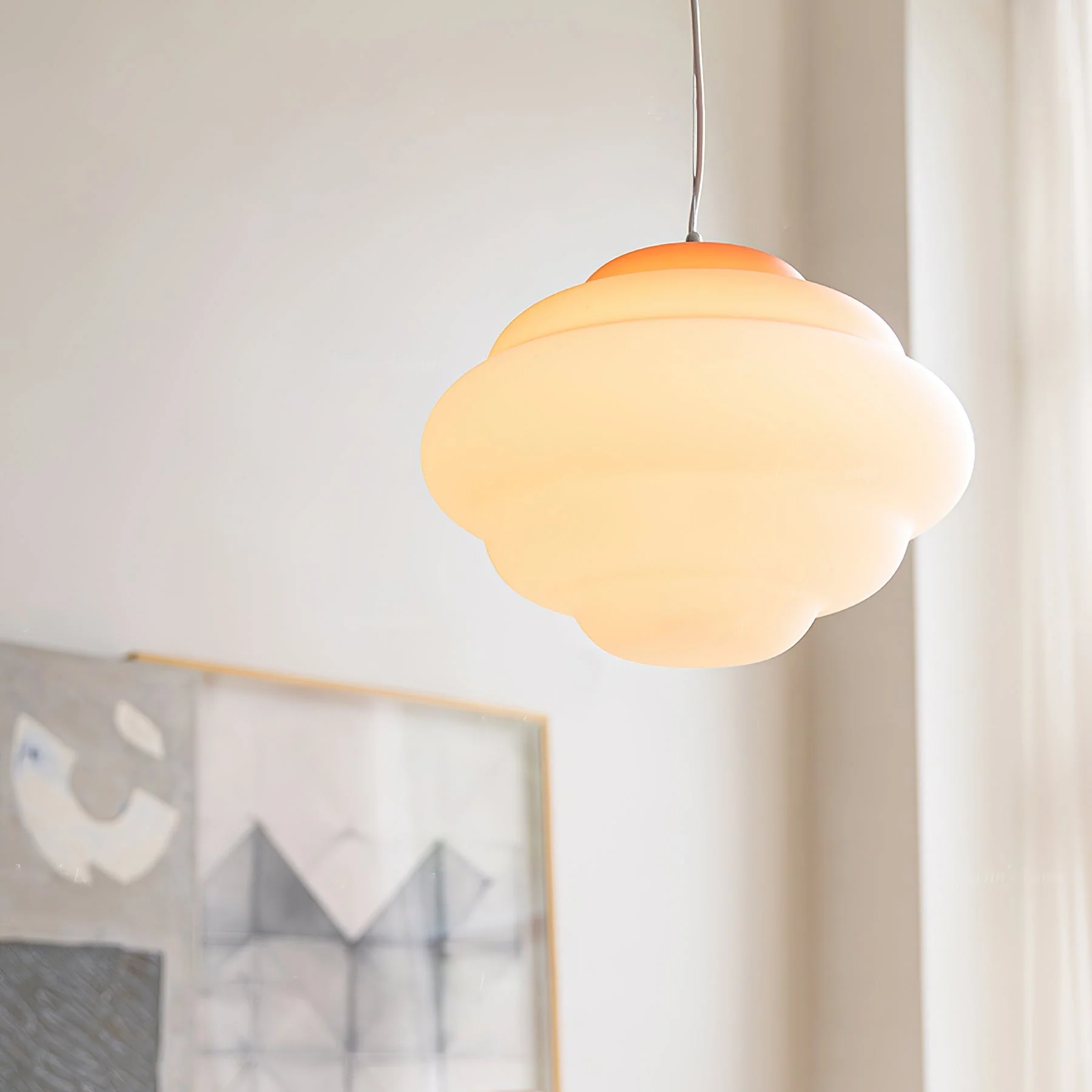 Eurvenara Premium Nordic Art Cloudy Glass Pendant Lamp - Image 27