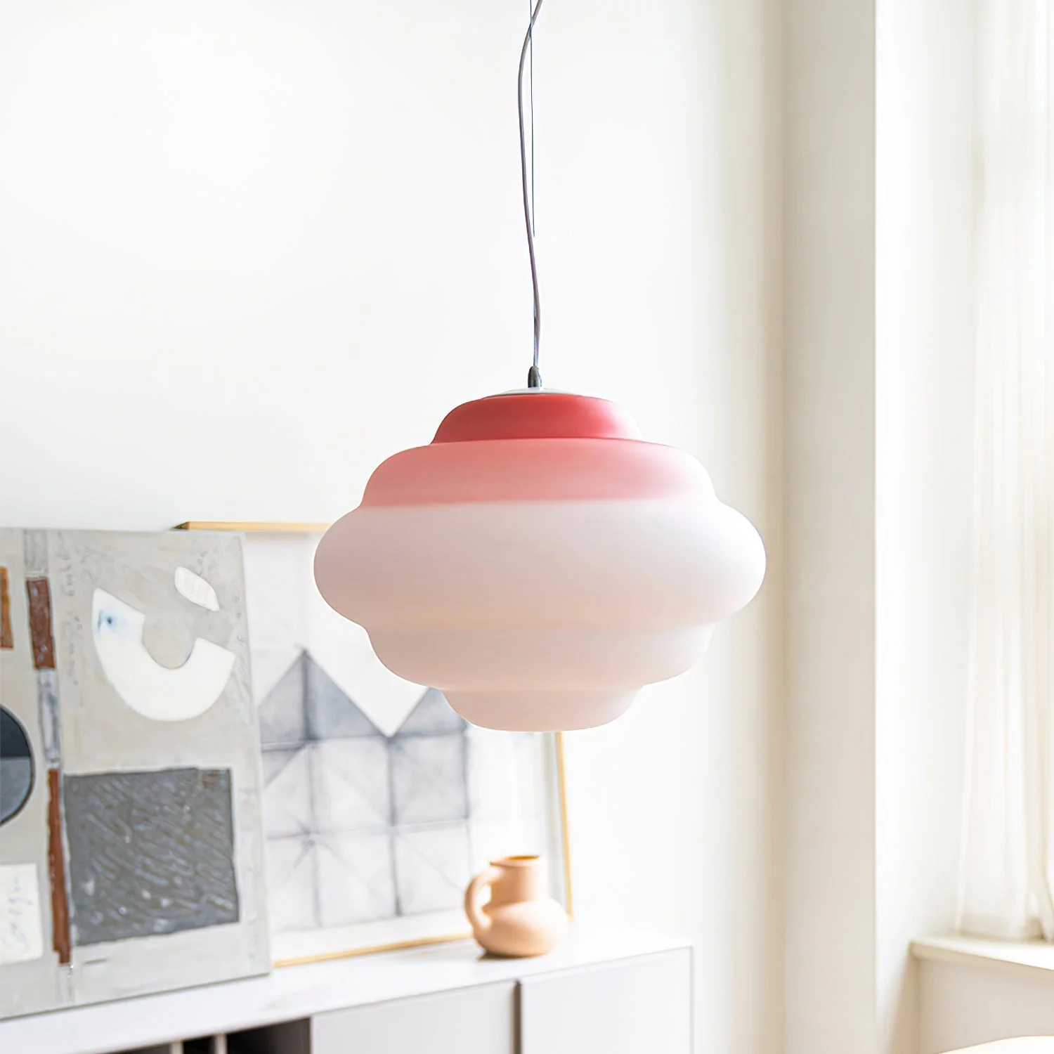 Eurvenara Premium Nordic Art Cloudy Glass Pendant Lamp - Image 33