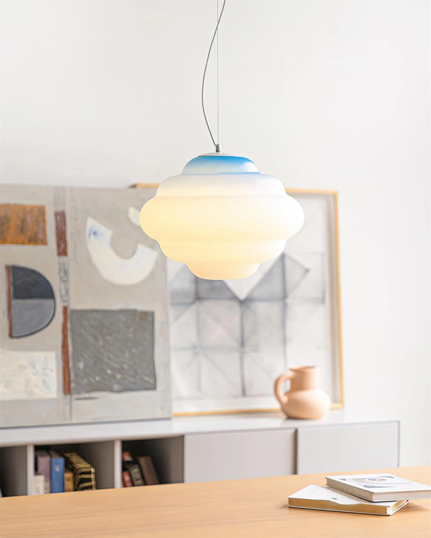 Eurvenara Premium Nordic Art Cloudy Glass Pendant Lamp - Image 8