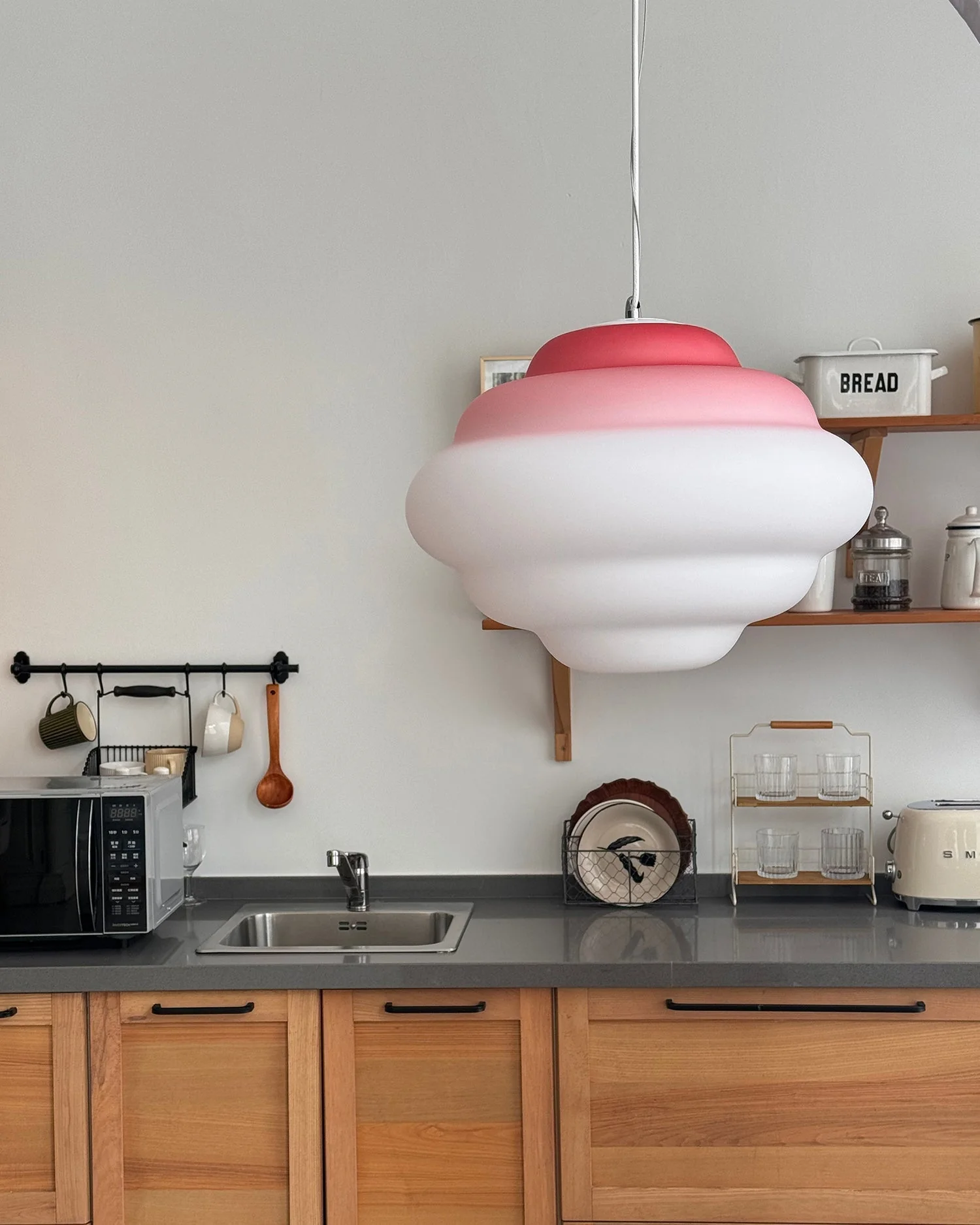 Eurvenara Premium Nordic Art Cloudy Glass Pendant Lamp - Image 9
