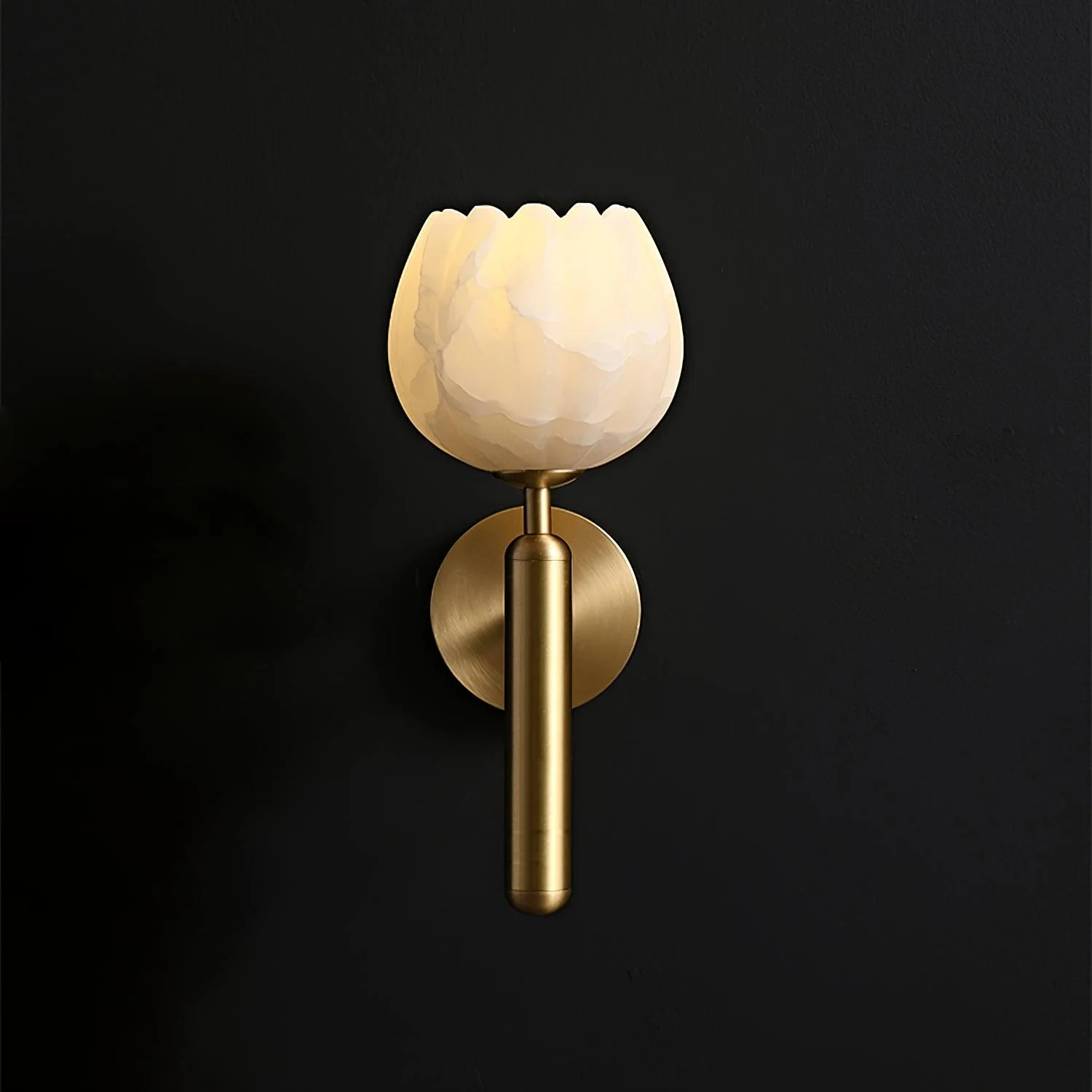 Eurzorion Floral Alabaster Brass Wall Light - Image 22