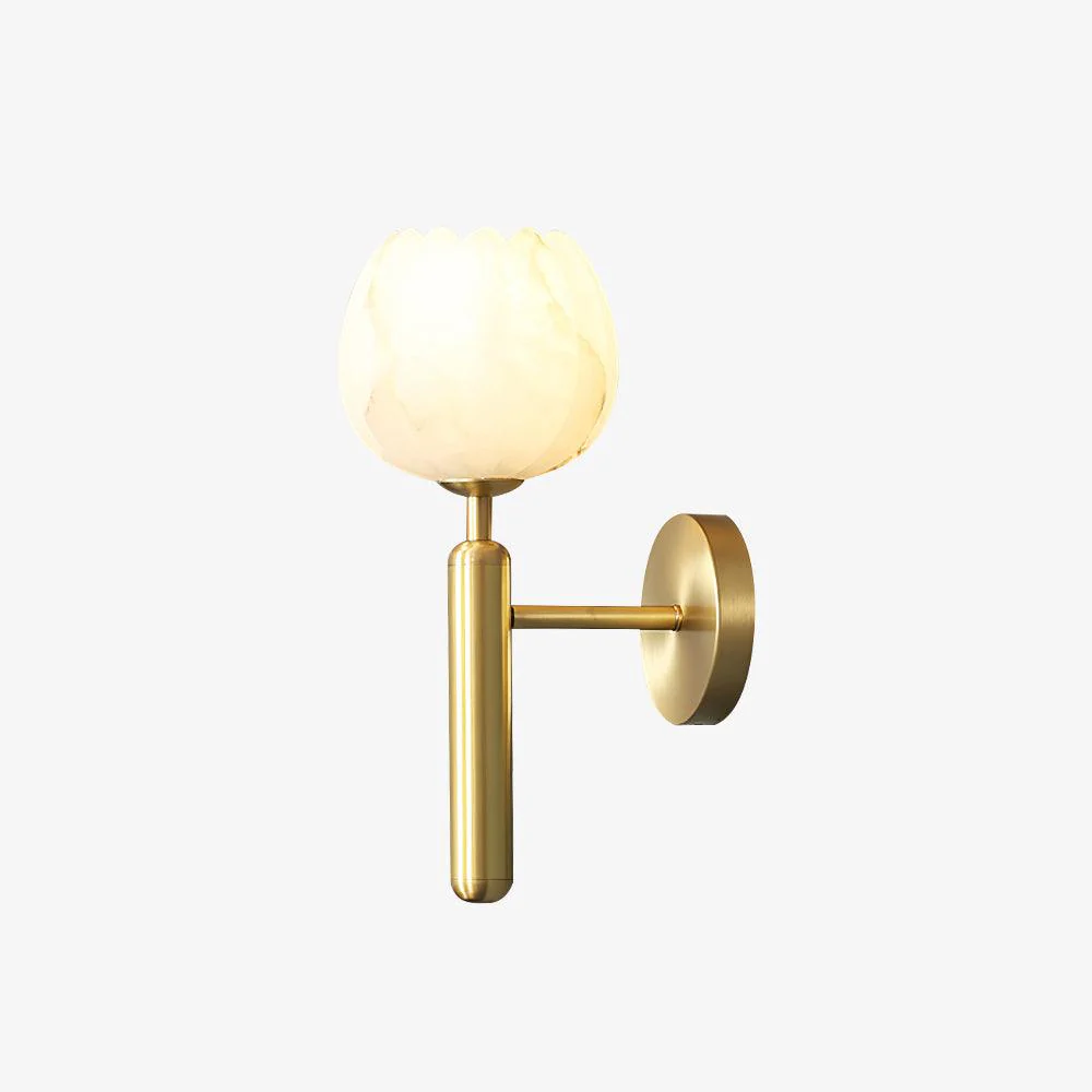 Eurzorion Floral Alabaster Brass Wall Light - Image 26